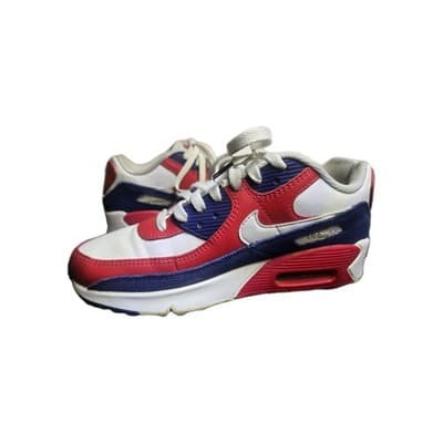 Nike Air Max 90 USA Sz 6Y White University Red Deep Royal Blue - Thumbnail 3