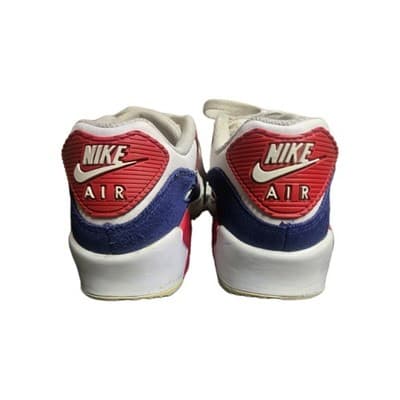 Nike Air Max 90 USA Sz 6Y White University Red Deep Royal Blue - Thumbnail 4