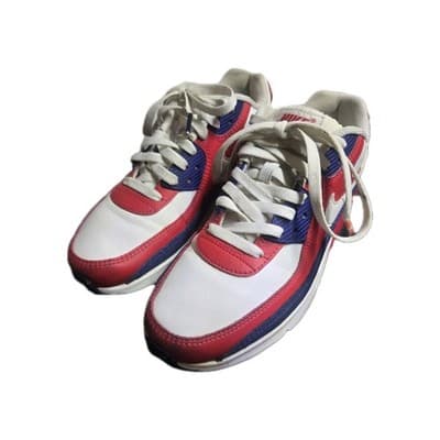 Nike Air Max 90 USA Sz 6Y White University Red Deep Royal Blue - Thumbnail 10