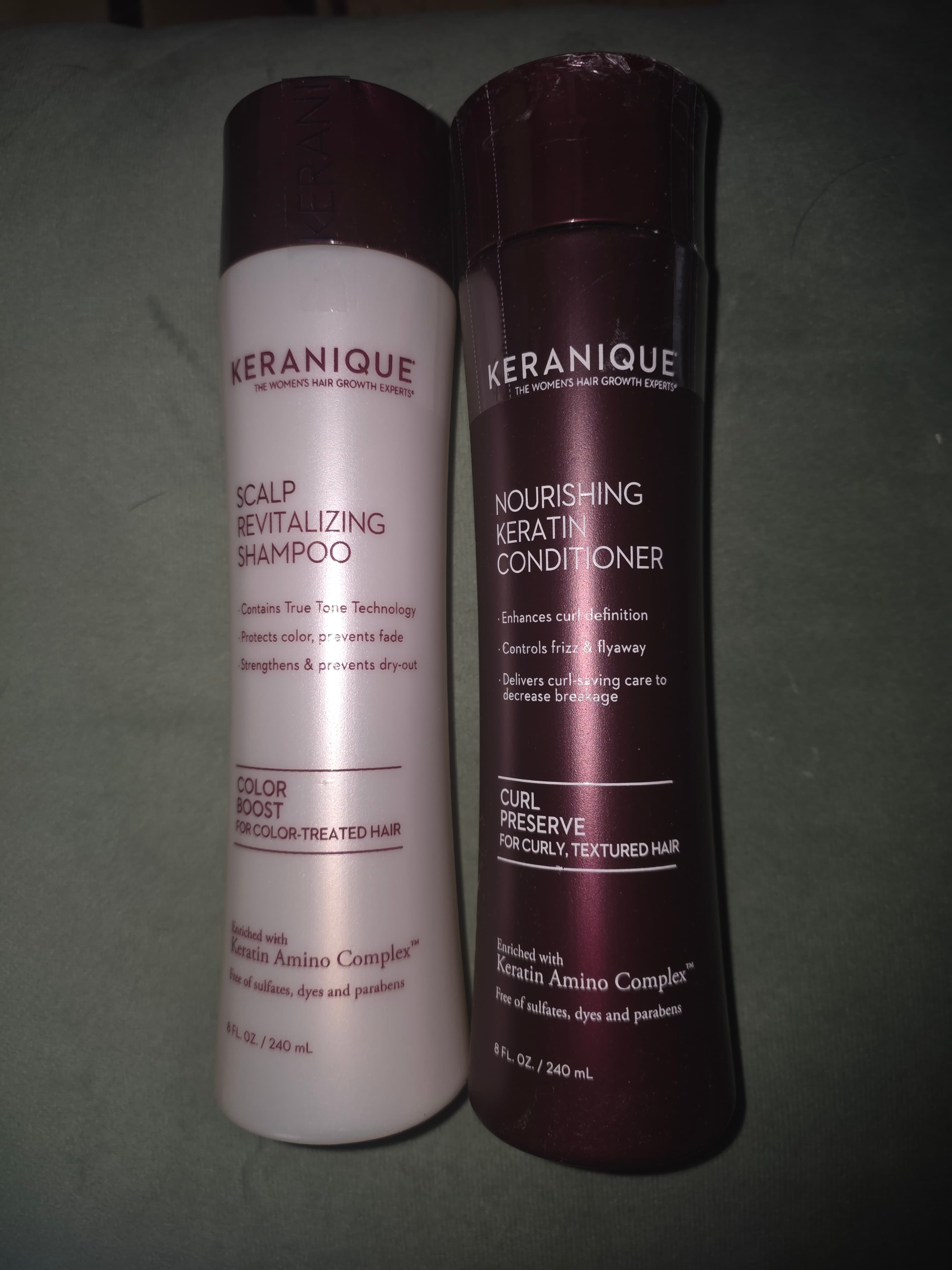 Keranique Shampoo & Conditioner Set 8 fl oz. Scalp shampoo, nourishing conditioner