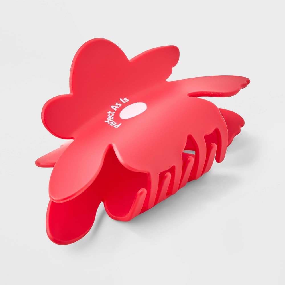Acrylic Cutout Flower Claw Hair Clip - Universal Thread™ Red and green