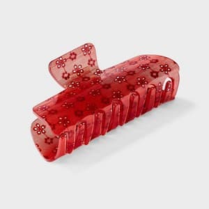 Acrylic Cutout Flower Claw Hair Clip - Universal Thread™ Red and green - Thumbnail 3