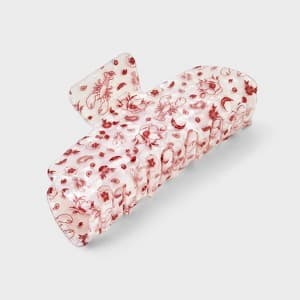 Acrylic Cutout Flower Claw Hair Clip - Universal Thread™ Red and green - Thumbnail 2