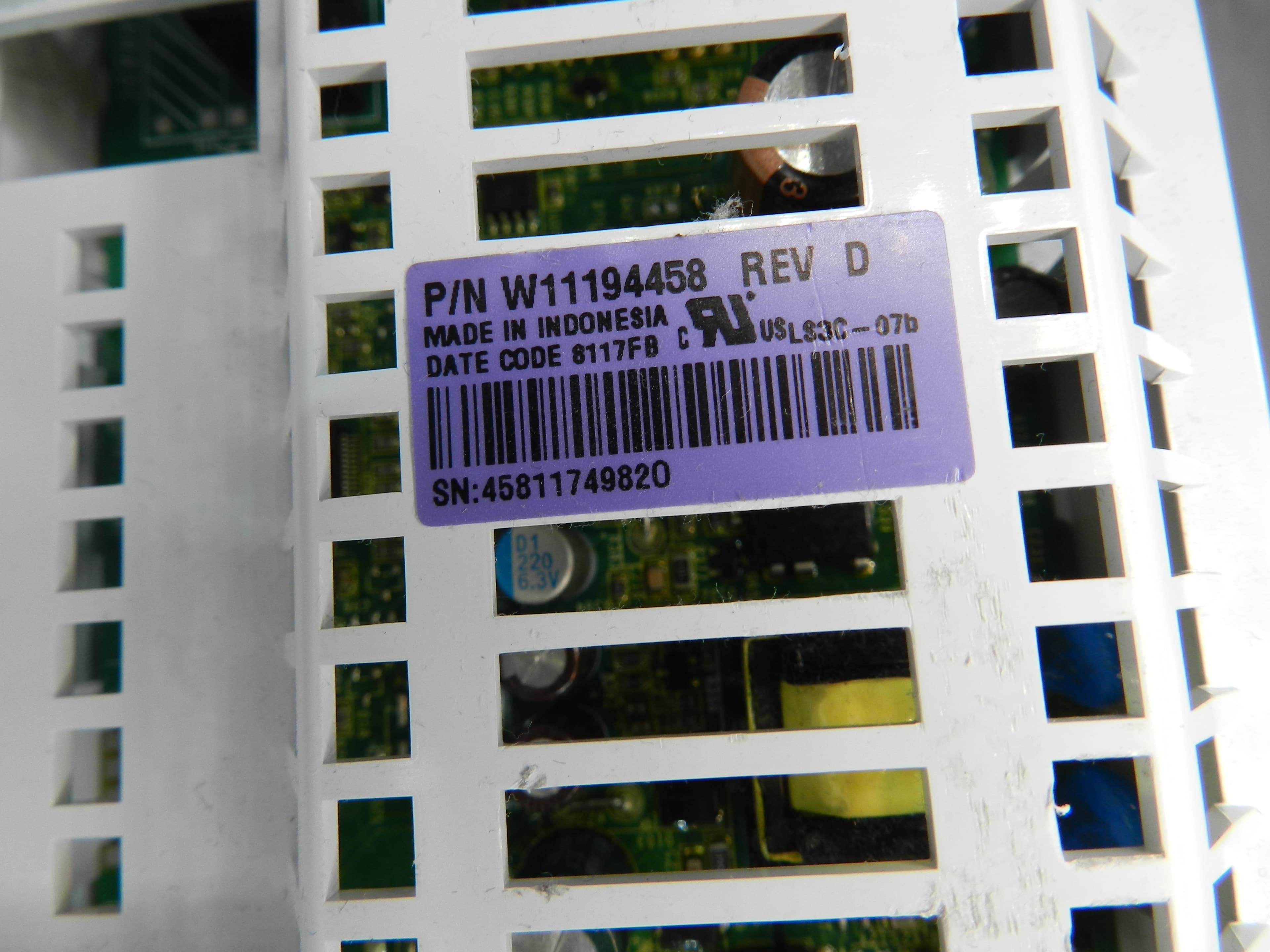 Whirlpool Maytag W11496634 Dryer Main Control Board w/ Bracket  (N96K) - Thumbnail 4