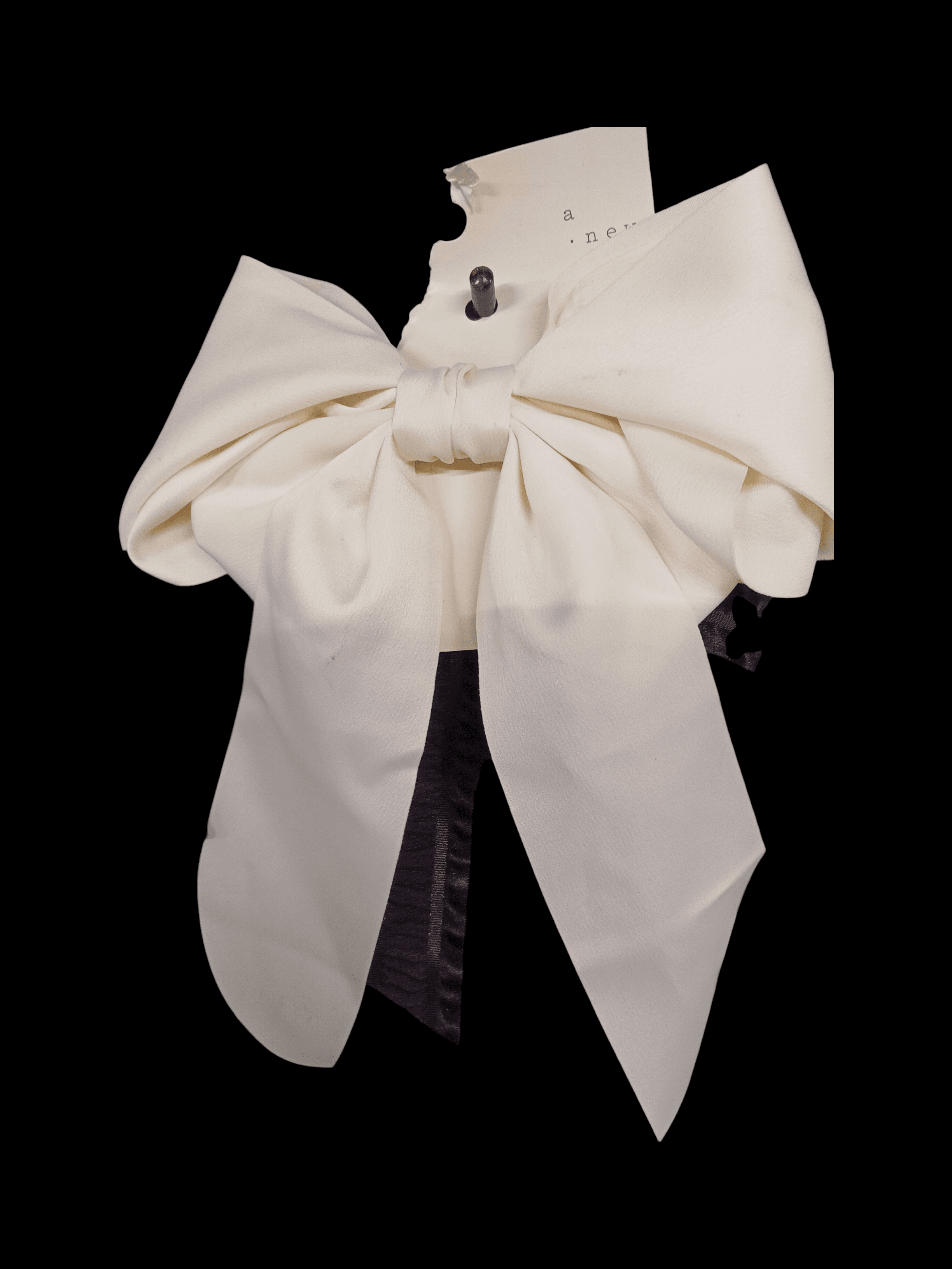 A New Day White Hair Bow Clip - Thumbnail 2