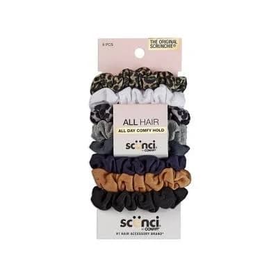Scünci No Damage Mixed Texture Scrunchies - Peach Tones - All Hair - 5pcs - Thumbnail 6