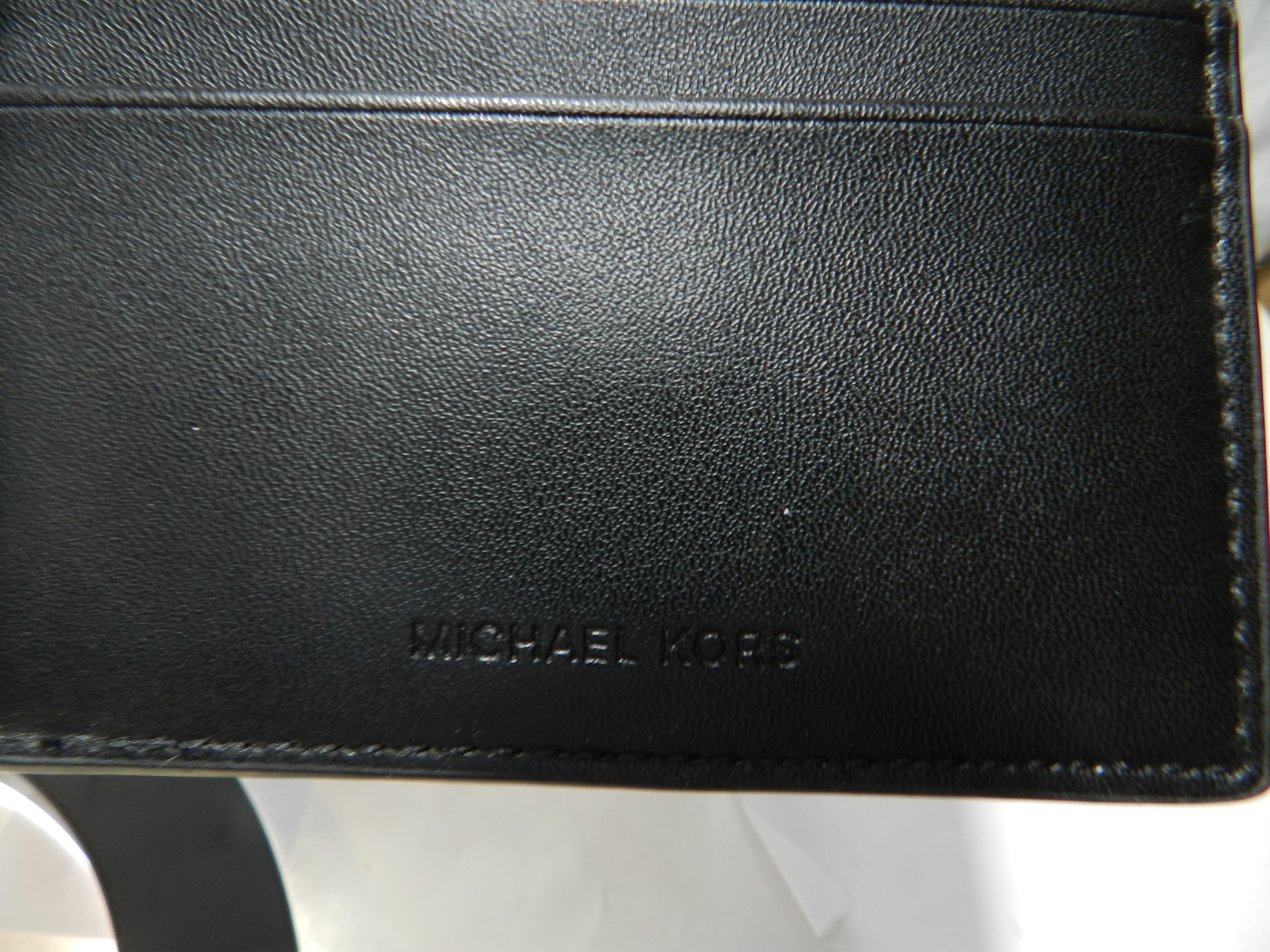 NWT Michael Kors Men's Brown Pebbled Leathered Bi-Fold Wallet  (N97K) - Thumbnail 3