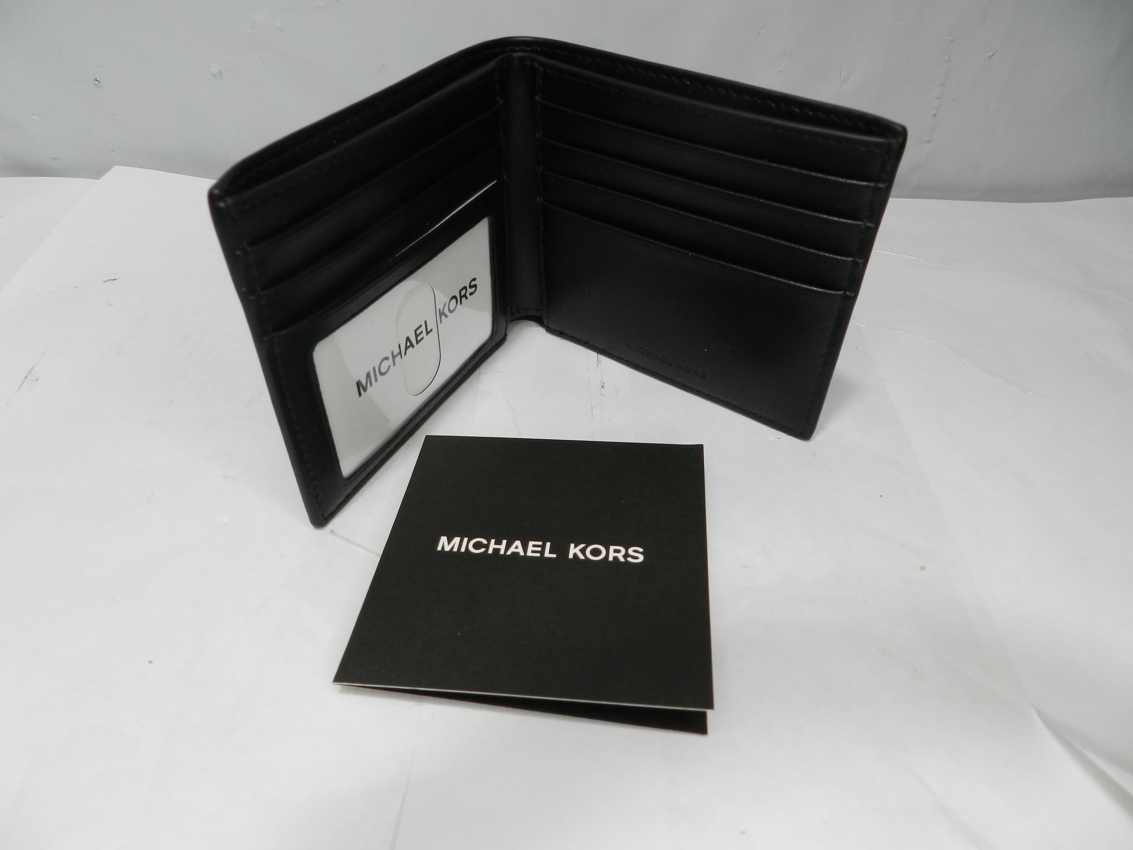 NWT Michael Kors Men's Brown Pebbled Leathered Bi-Fold Wallet  (N97K) - Thumbnail 2
