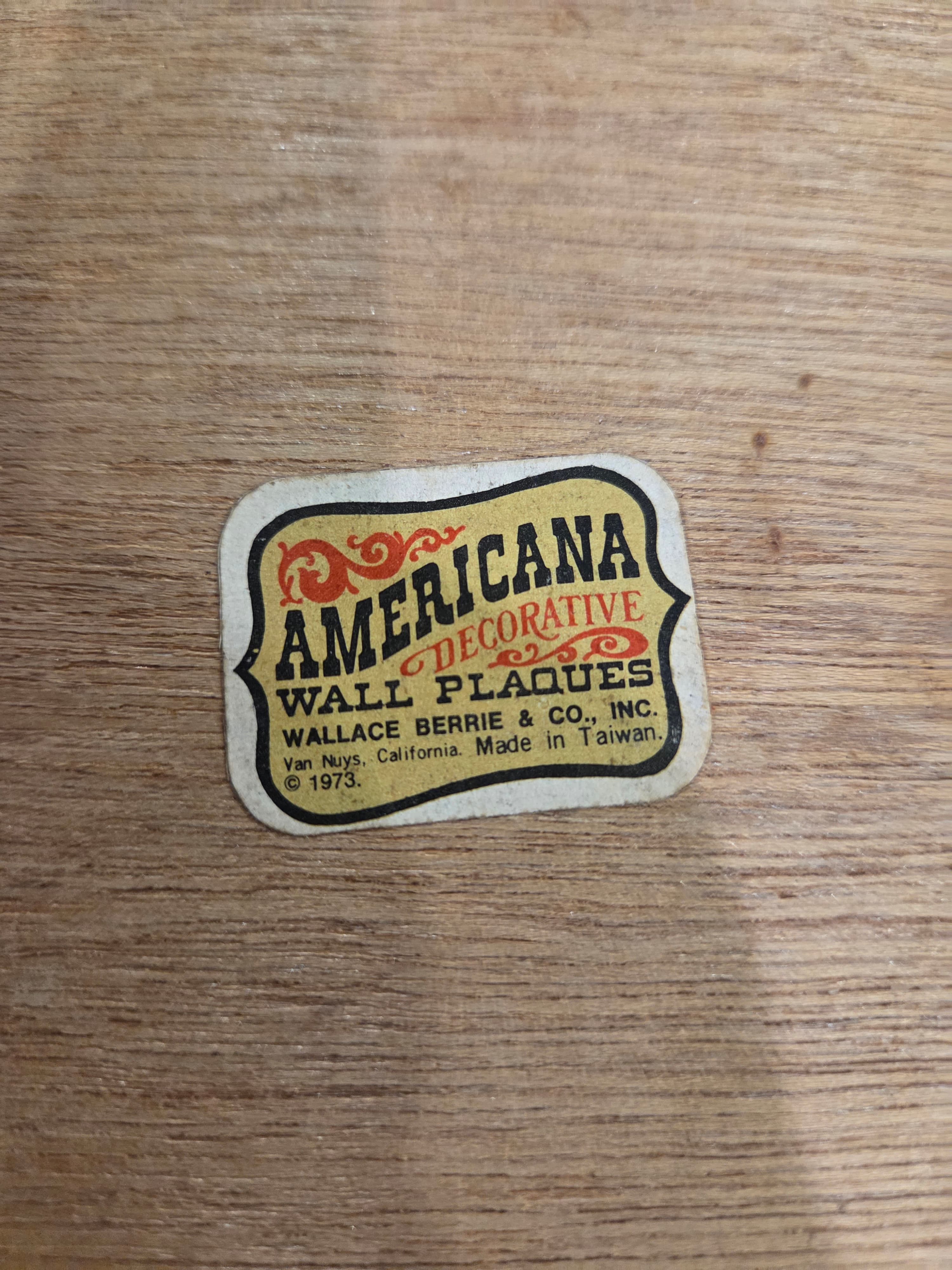 Vintage 1973 Wallace Berrie Americana Beer 5 Cents Retro Wood Sign 18.5" - Thumbnail 2