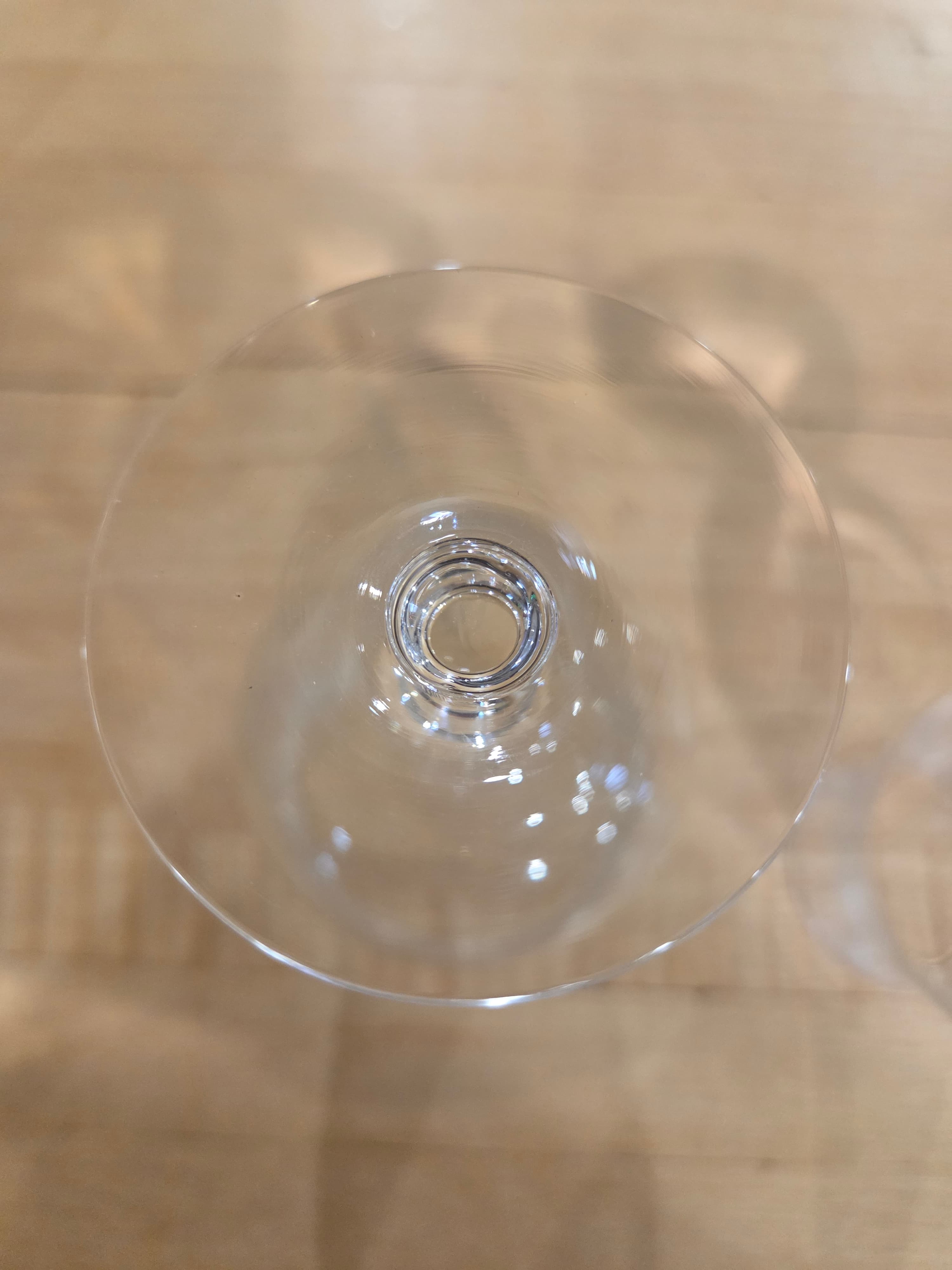 Vintage Orrefors Sweden Elixir Wine Tasting Glass Pair As Is Chipped Base - Thumbnail 4