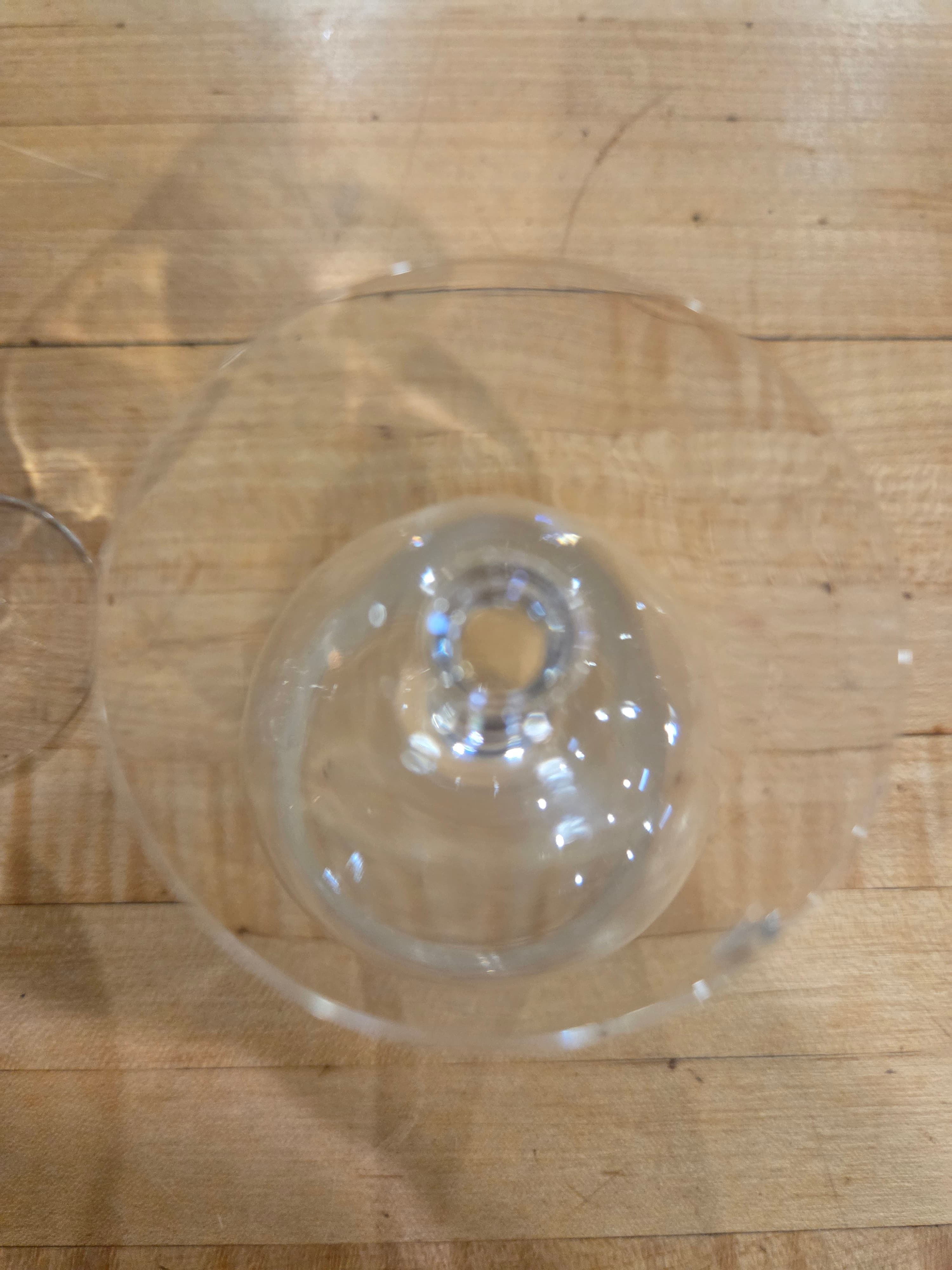 Vintage Orrefors Sweden Elixir Wine Tasting Glass Pair As Is Chipped Base - Thumbnail 5