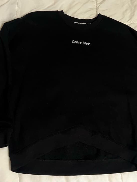 Calvin Klein Black Crewneck Sweatshirt with White Logo - Thumbnail 3