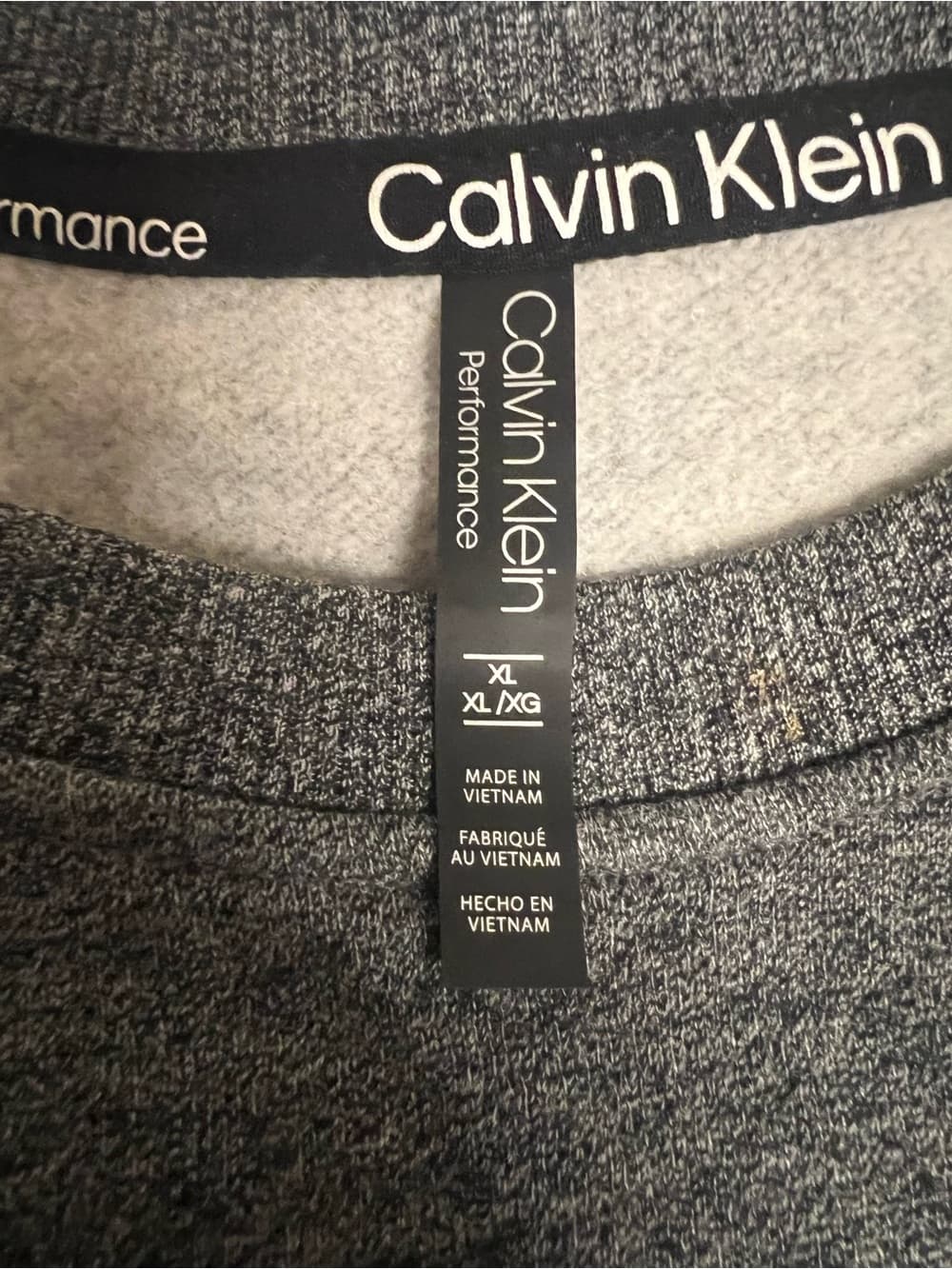 Calvin Klein Charcoal Gray Logo Crewneck Sweater - Thumbnail 2