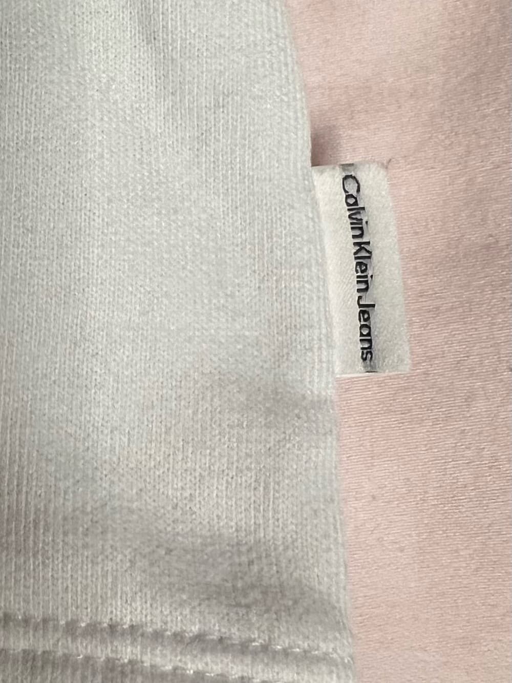 Calvin Klein Jeans White Crewneck with Small CK Logo - Thumbnail 2