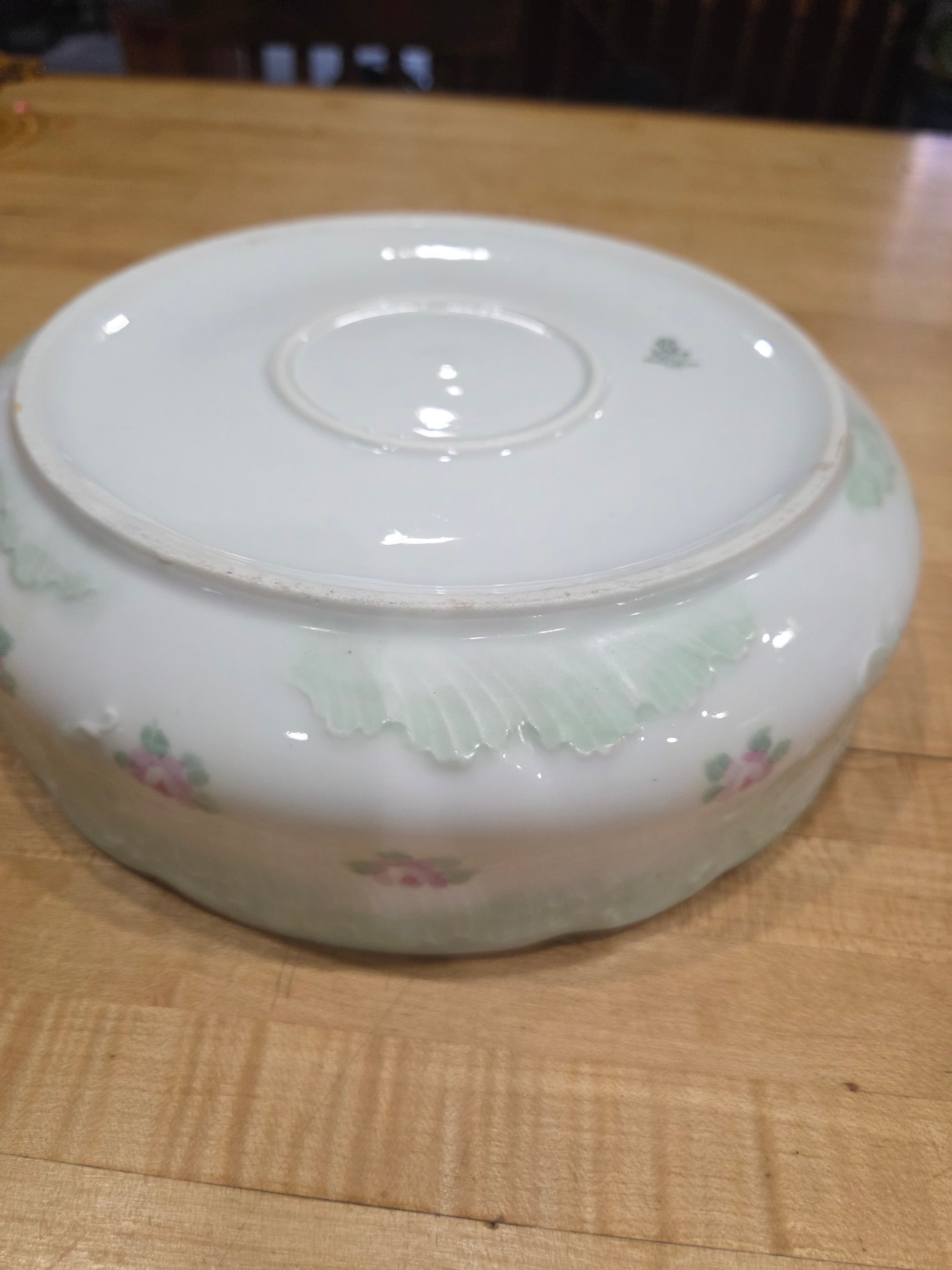 Antique Theodore Haviland Limoges France Scalloped Serving Bowl - Thumbnail 5
