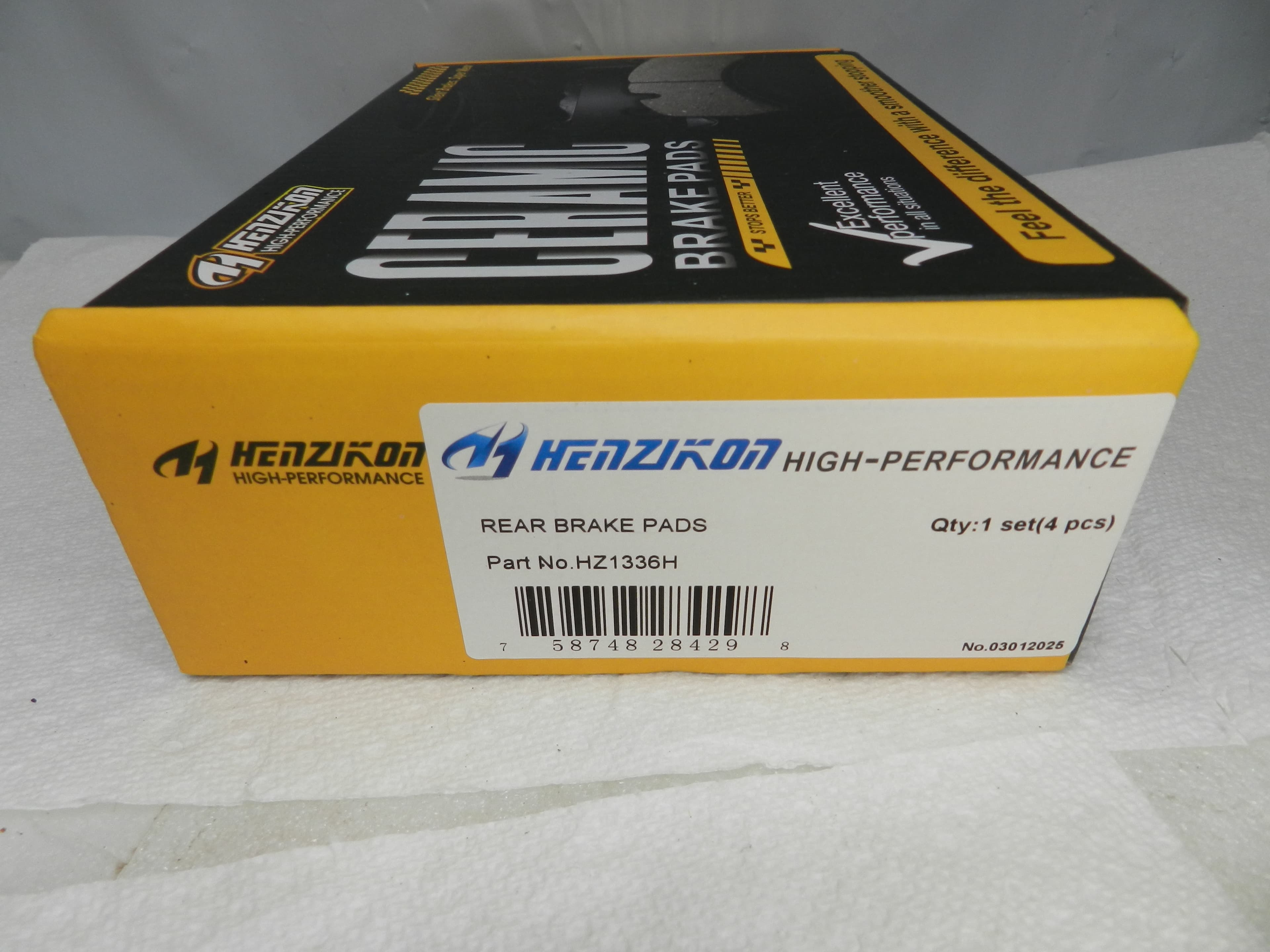 Henzikon Rear Brake Pads HZ 1336H 2008–2017 Honda Accord 2009–2014 Acura TSX O1K - Thumbnail 2