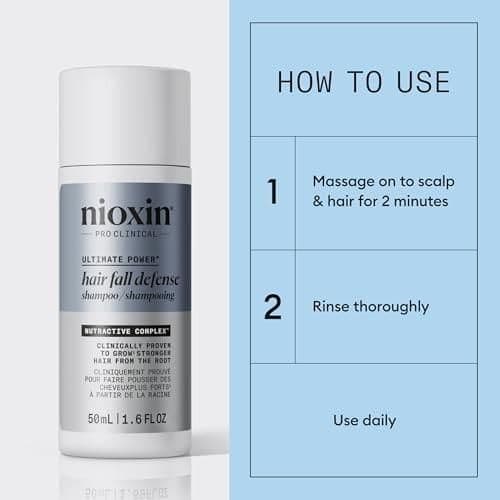 💙 NIOXIN Hair Fall Defense Ultimate Power Shampoo • Travel Size New 💙 - Thumbnail 4