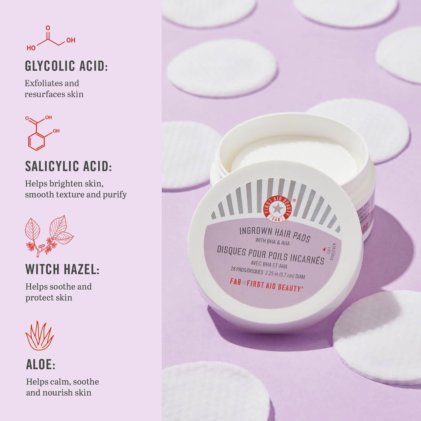 🧴 FIRST AID BEAUTY Ingrown Hair Pads • Full Size New 🧴 - Thumbnail 3