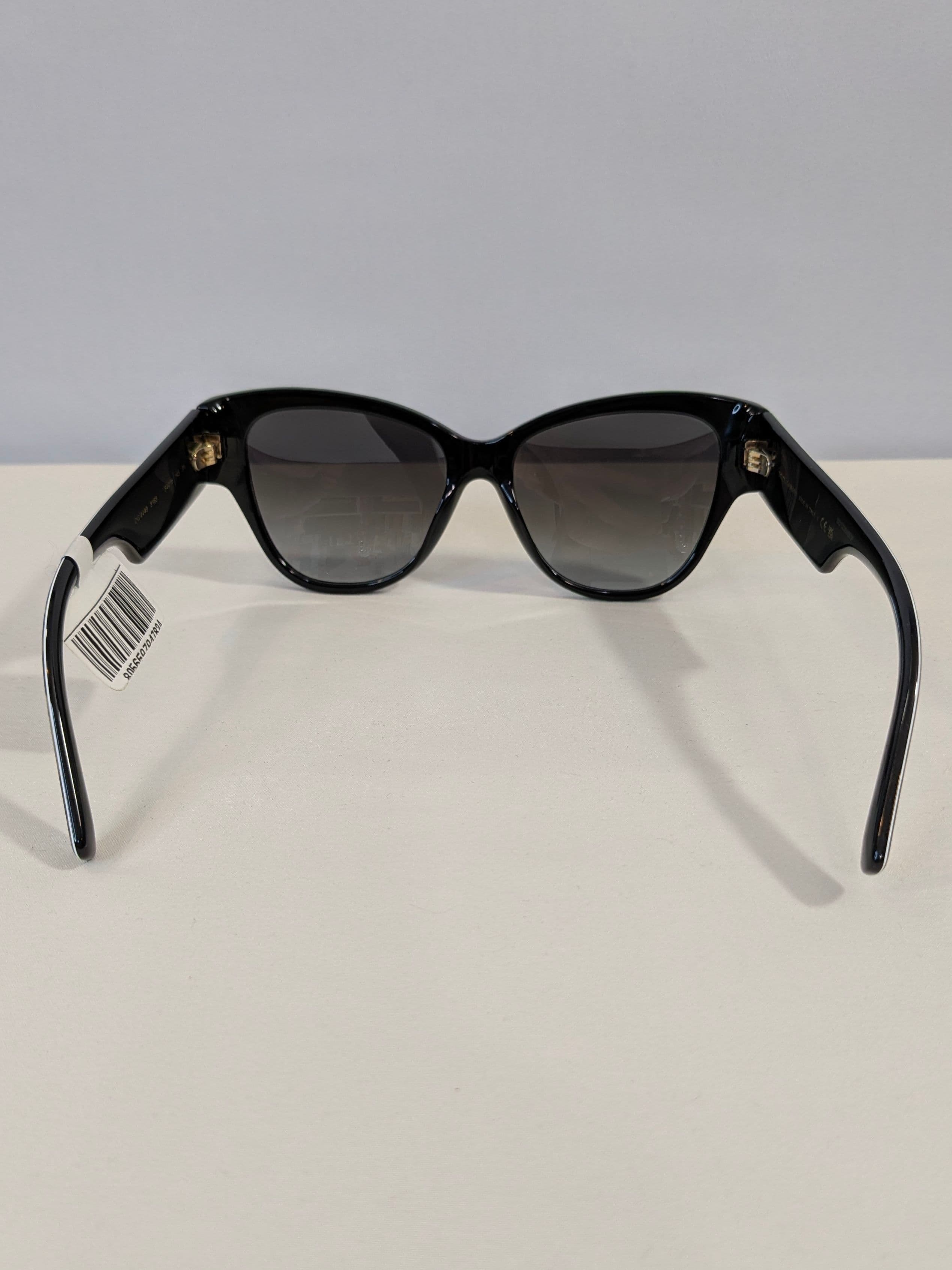 Dolce & Gabbana Leopard Cat-Eye Sunglasses with Dark Gradient Lenses and Gold DG Logo Temples - Thumbnail 5