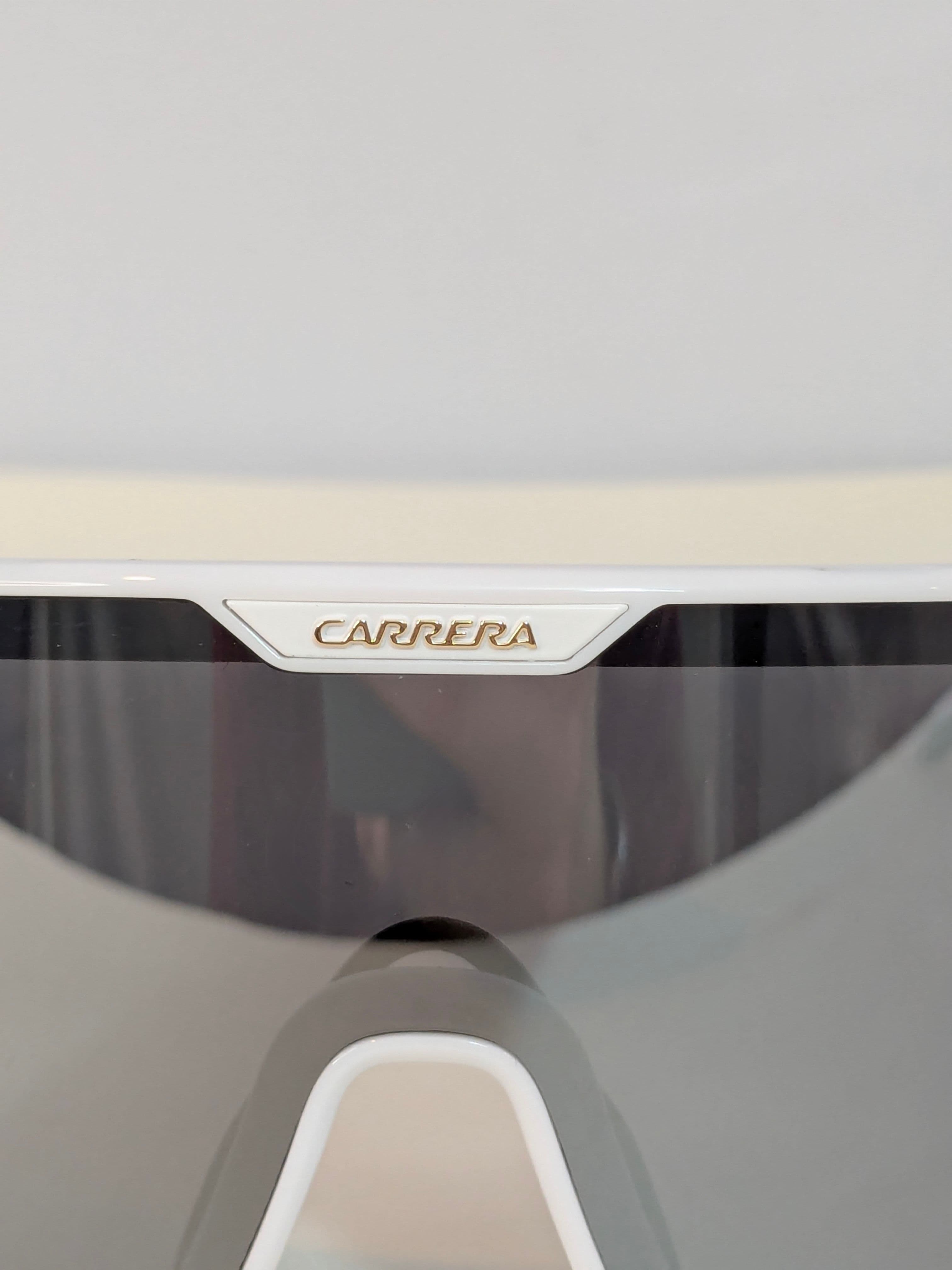 Carrera White Shield Sunglasses with Gray Gradient Lenses (Flag Lab Edition) - Thumbnail 2