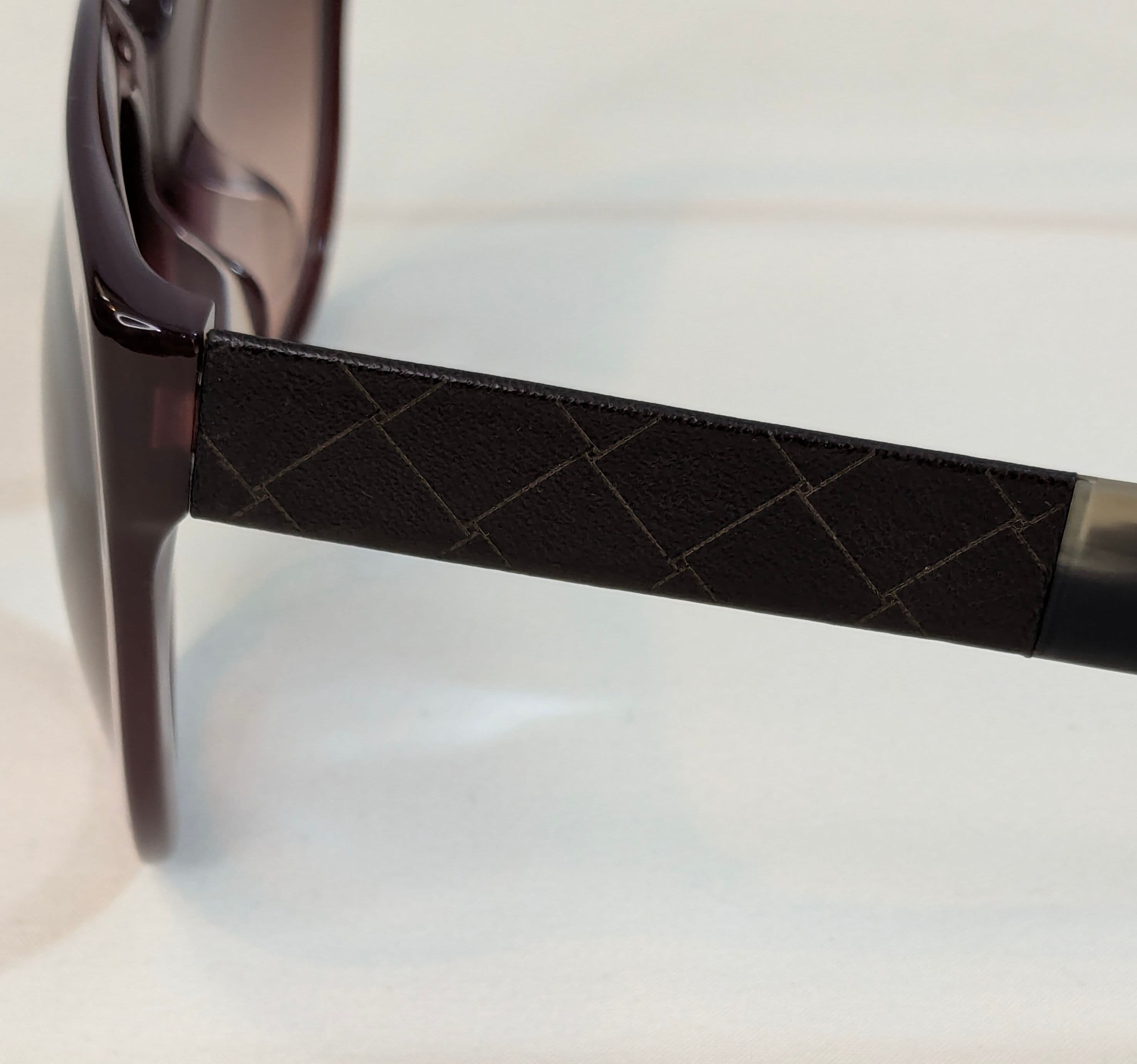 Bottega Veneta Burgundy Cat-Eye Butterfly Sunglasses with Brown Gradient Lenses and Intrecciato Temples - Thumbnail 5