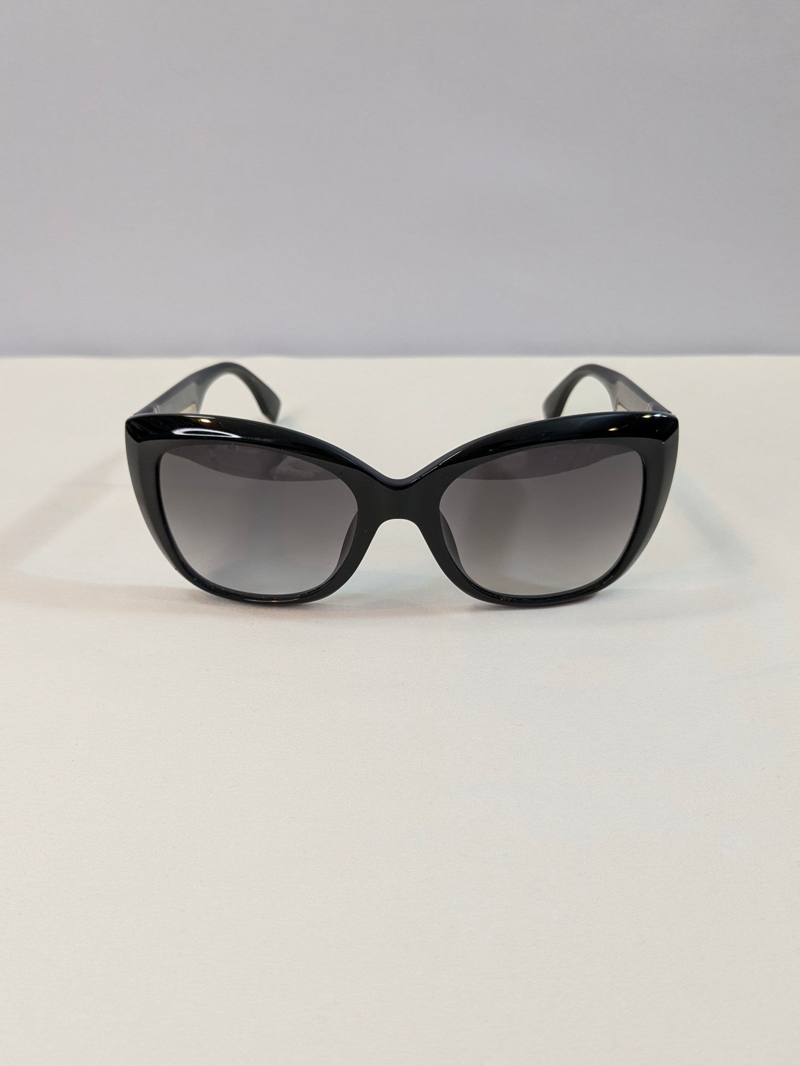 Fendi Black Cat-Eye Butterfly Sunglasses with Gray Gradient Lenses - Thumbnail 2