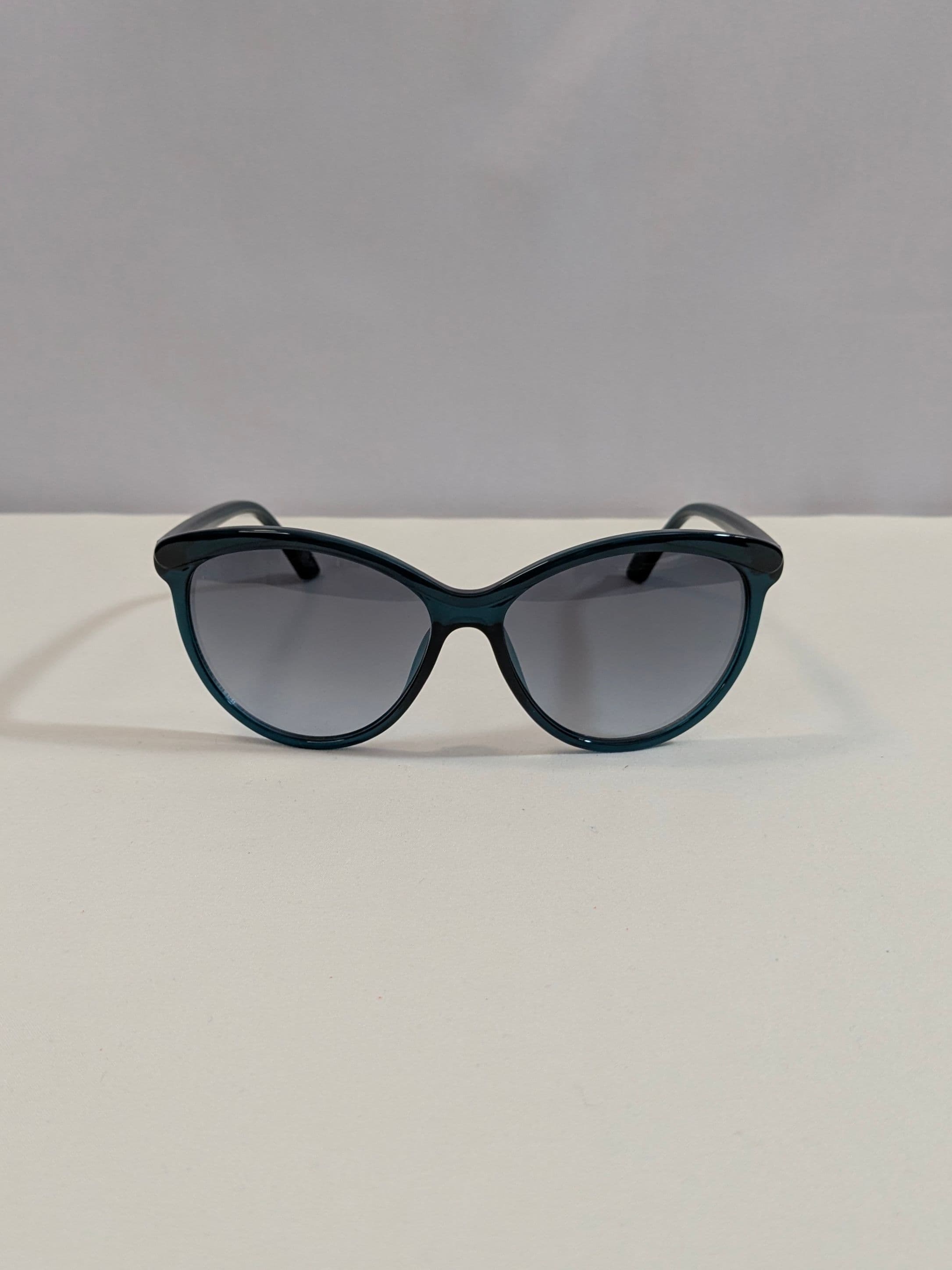 Calvin Klein Turquoise Cat Eye Sunglasses w/Gray Gradient Lenses - Thumbnail 2