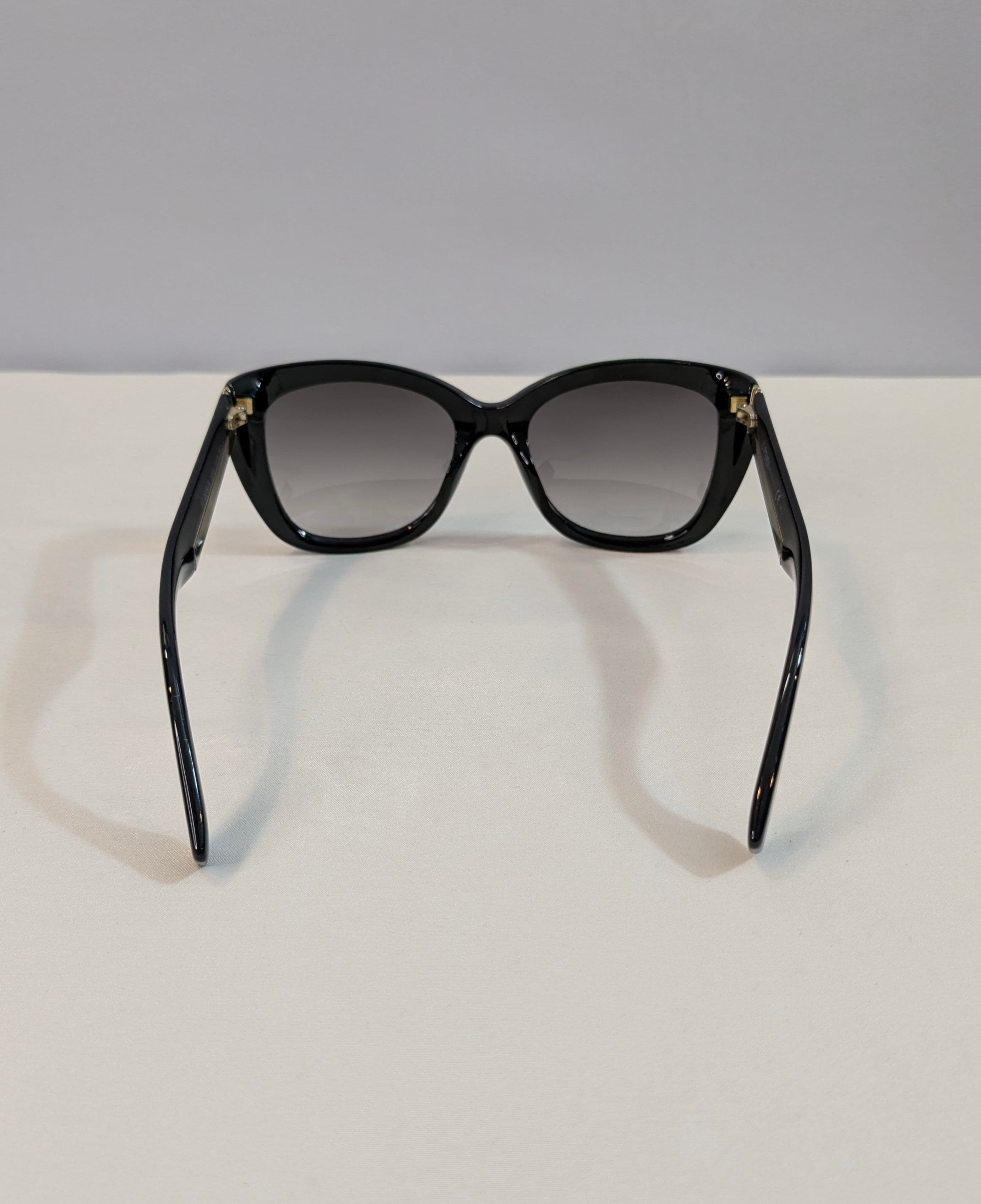 Fendi Black Cat-Eye Butterfly Sunglasses with Gray Gradient Lenses - Thumbnail 6