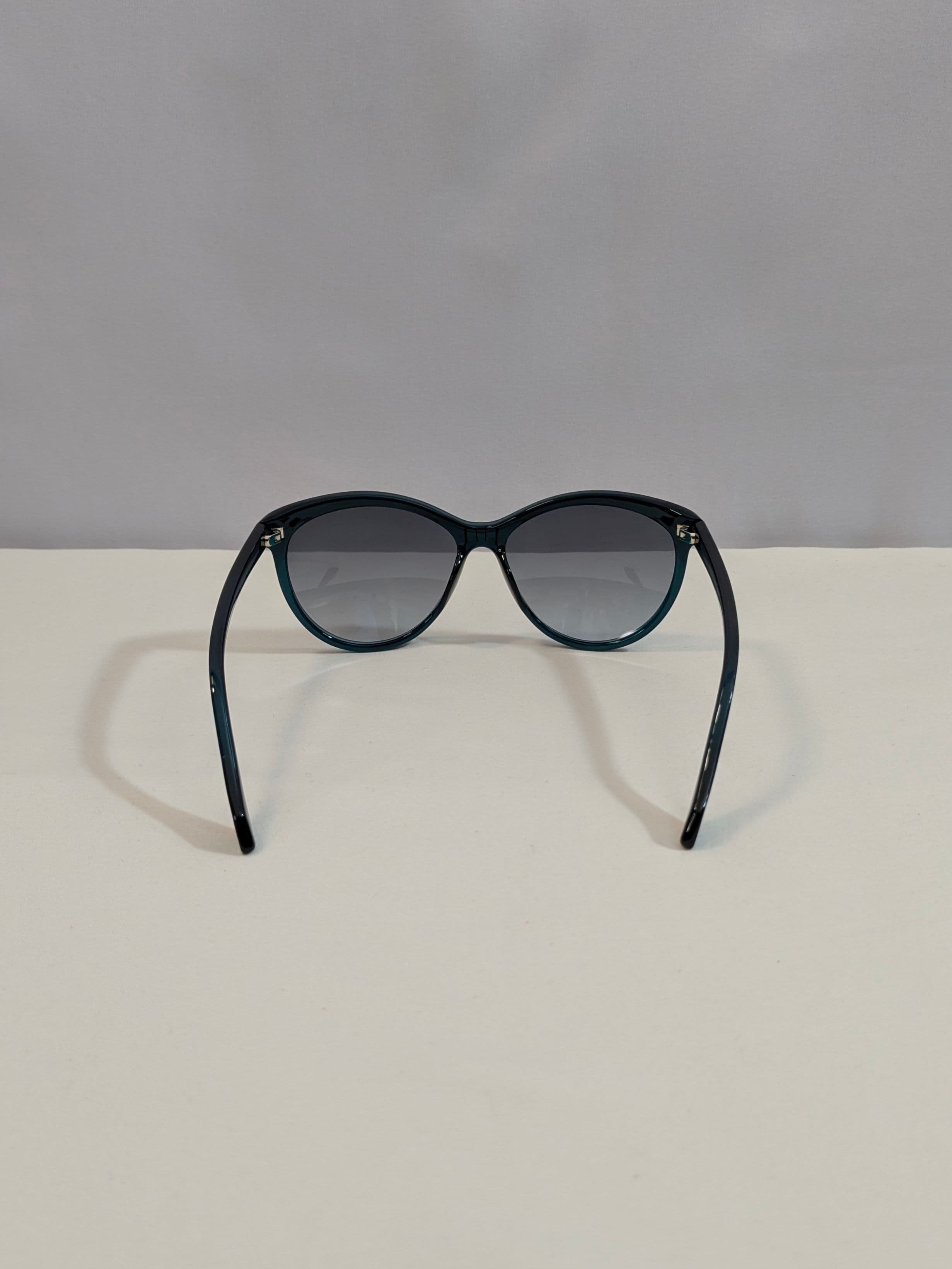 Calvin Klein Turquoise Cat Eye Sunglasses w/Gray Gradient Lenses - Thumbnail 4