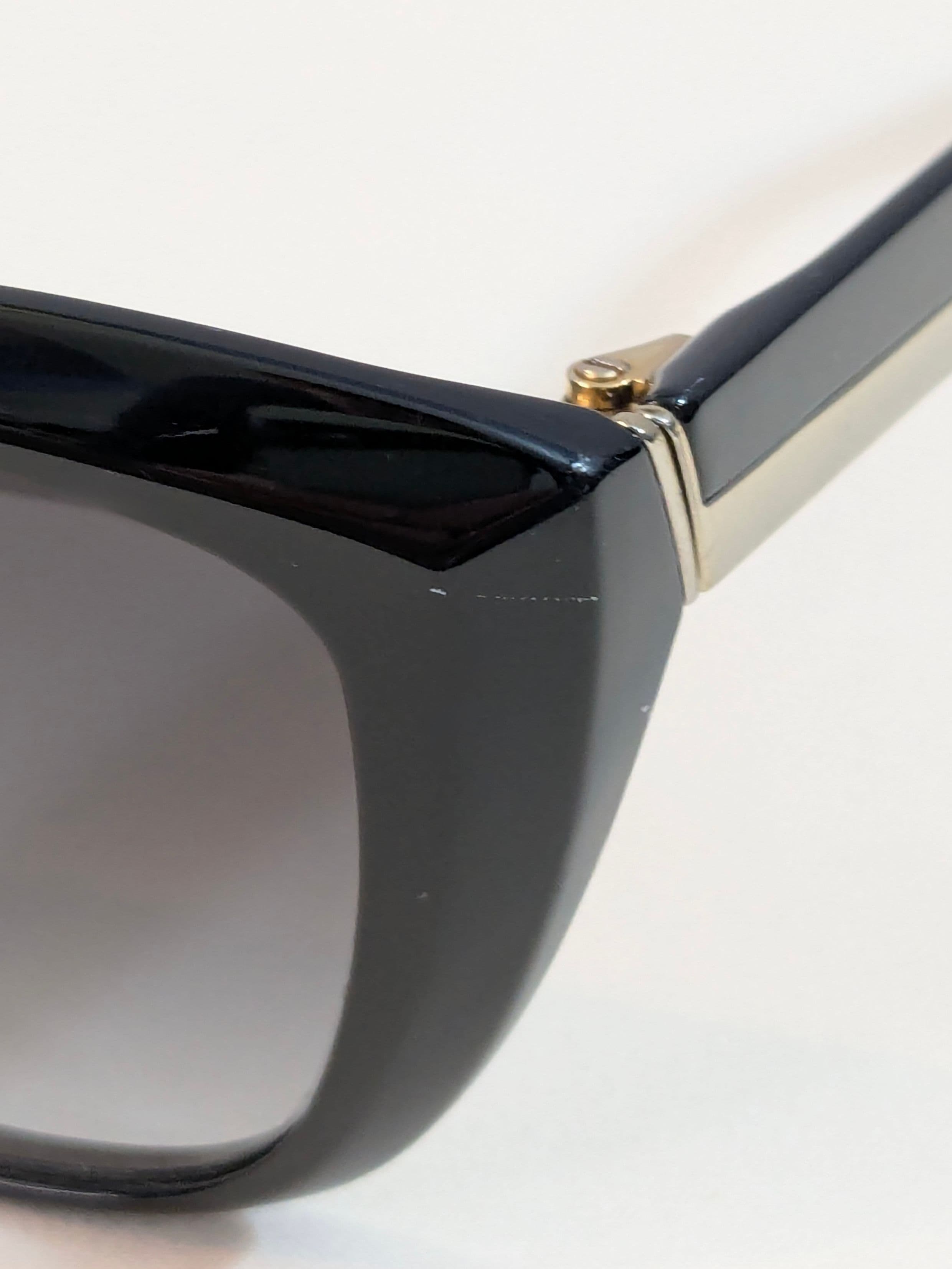 Fendi Black Cat-Eye Butterfly Sunglasses with Gray Gradient Lenses - Thumbnail 8
