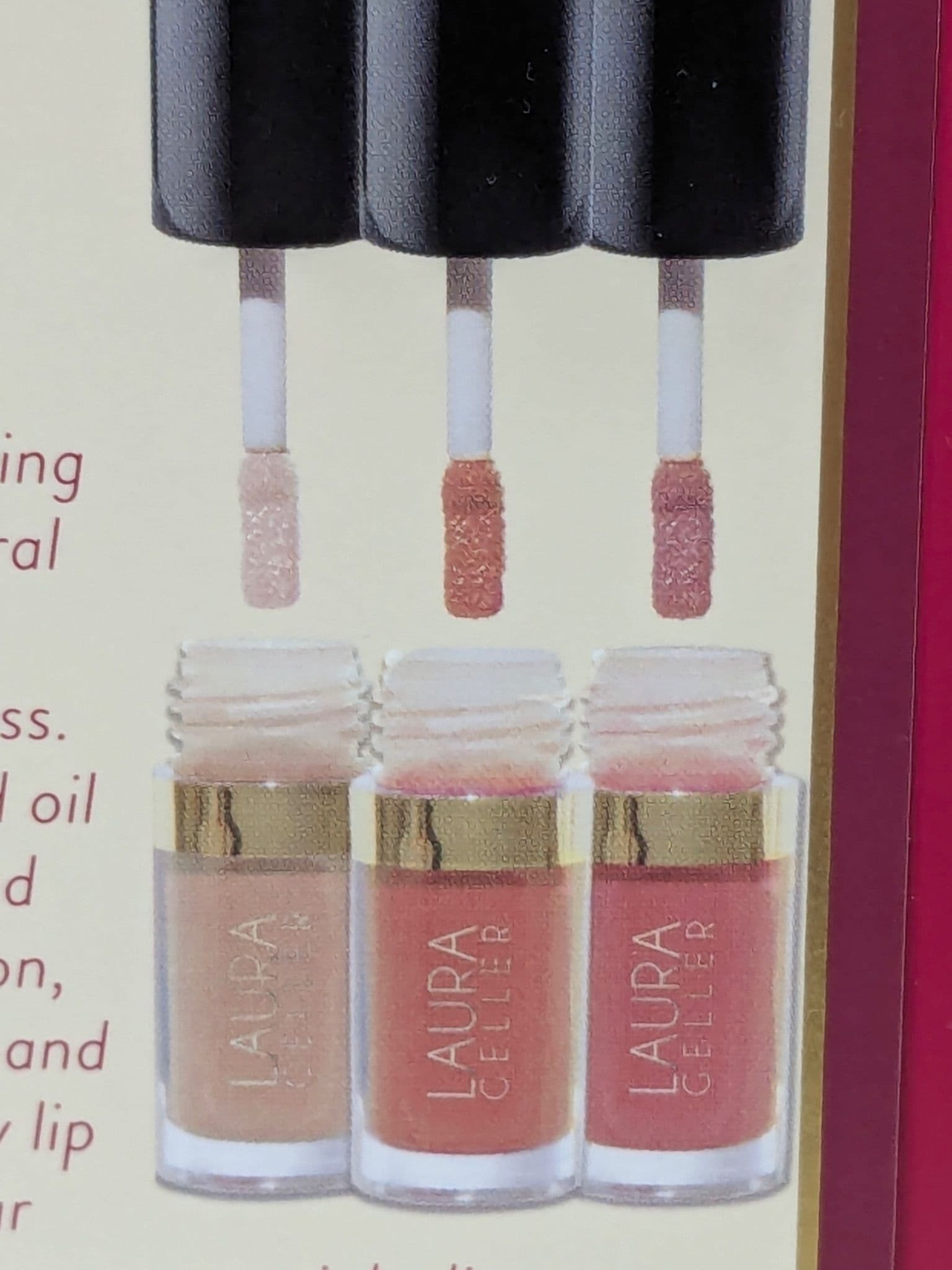 Laura Geller Treat-N-Go Lip Oil Trio in Fast Track, Photo Finish & Home Stretch - Thumbnail 4