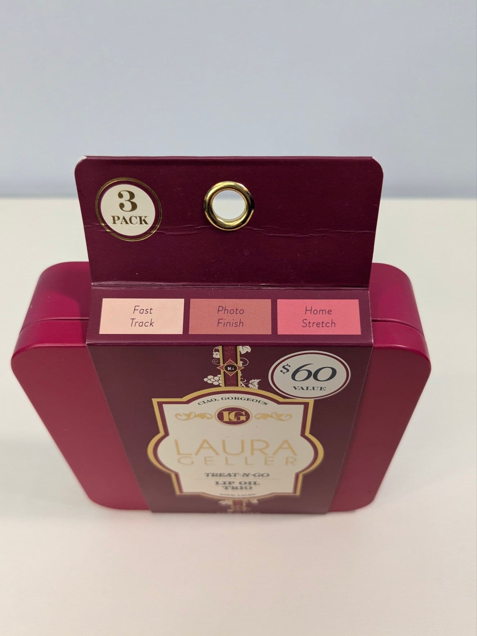 Laura Geller Treat-N-Go Lip Oil Trio in Fast Track, Photo Finish & Home Stretch - Thumbnail 2