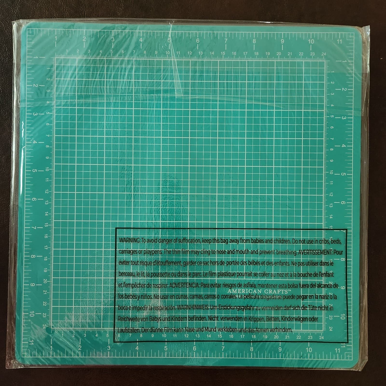 12x12 Teal Double-Sided Self-Healing Cutting Mat - American Crafts Cutup - Thumbnail 2