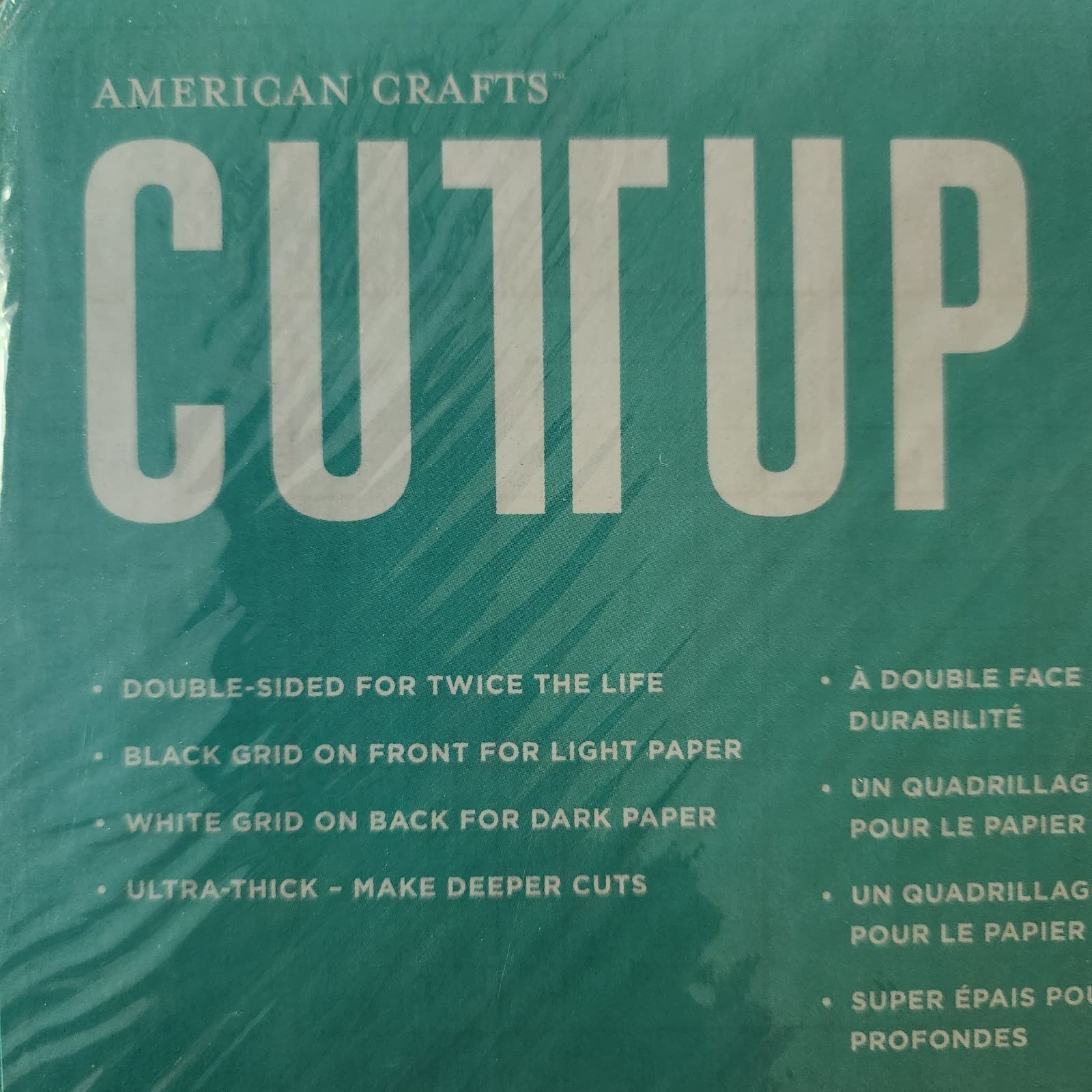 12x12 Teal Double-Sided Self-Healing Cutting Mat - American Crafts Cutup - Thumbnail 3