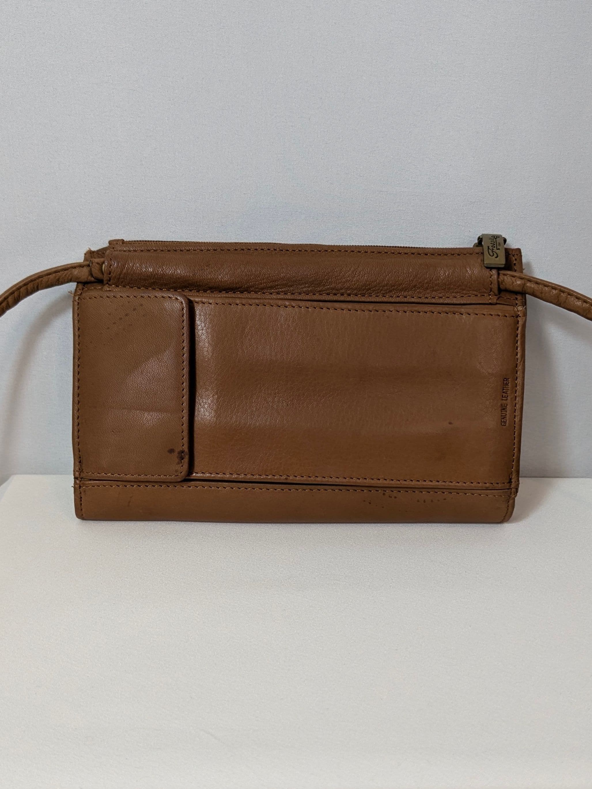 Fossil Brown Leather Wallet-on-Chain Crossbody | Genuine Leather | Everyday Versatile Bag - Thumbnail 2