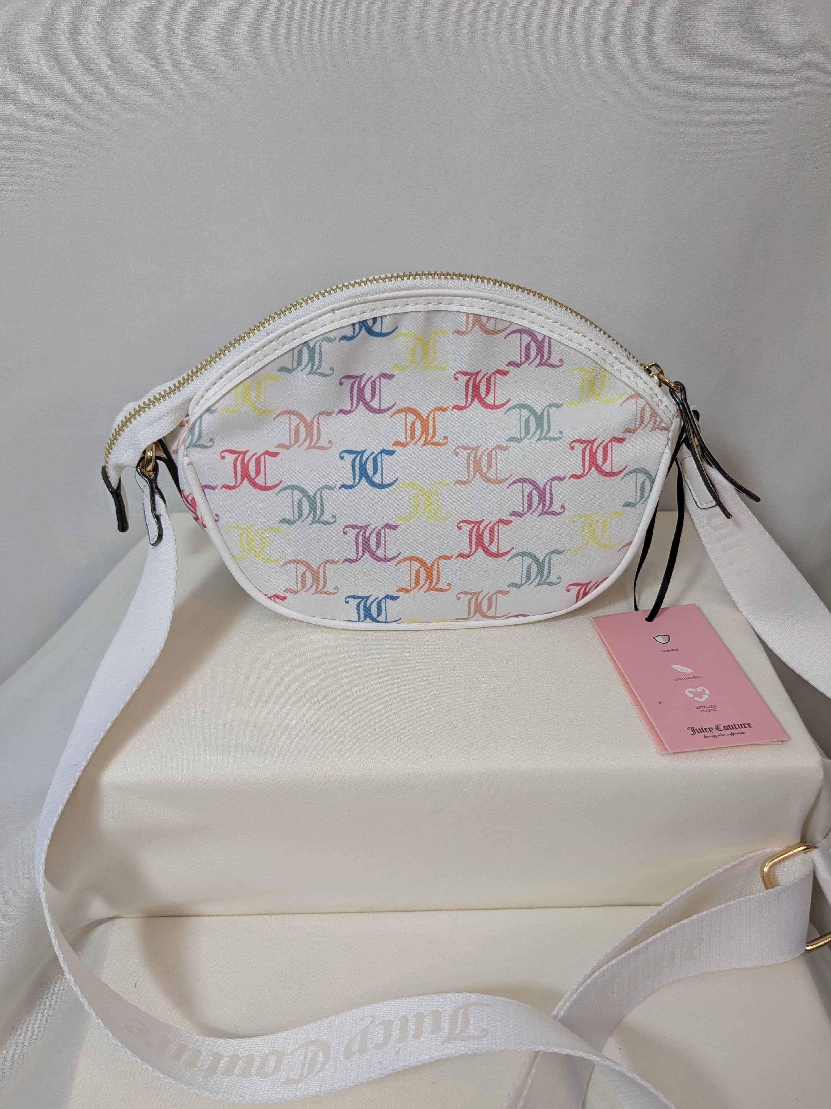 Juicy Couture Rainbow Monogram Mini Crossbody Bag — White Logo Print — NWT - Thumbnail 2