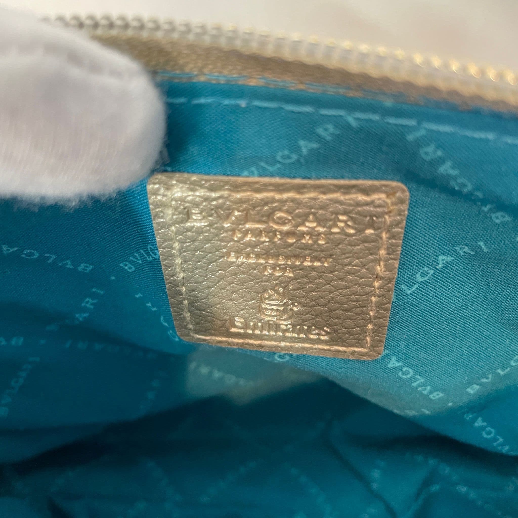 Bvlgari Luxury Gold Parfum & Cosmetics Zipper Clutch Pouch - Thumbnail 8