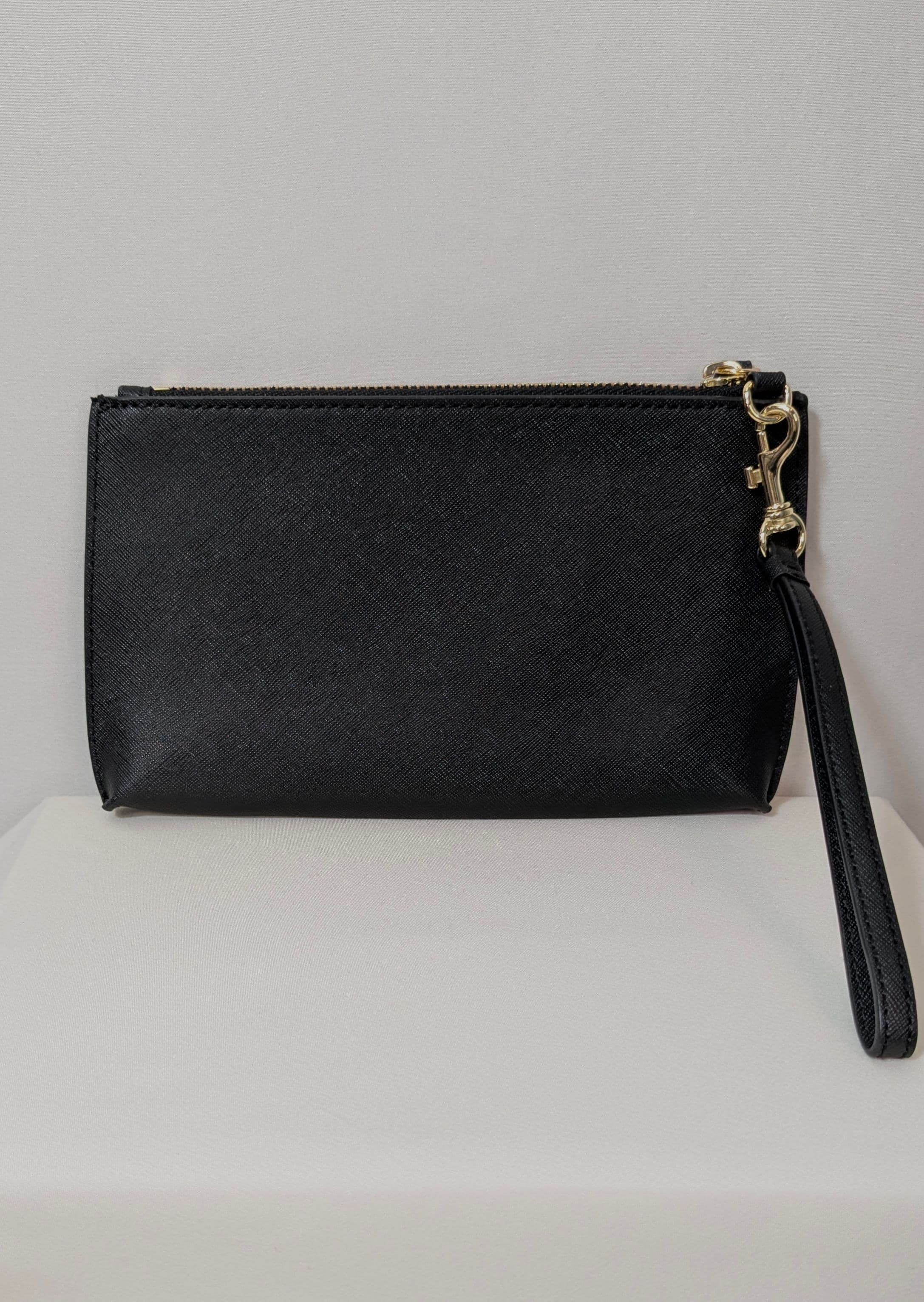 Calvin Klein Black Saffiano Wristlet with Gold Logo - Thumbnail 2