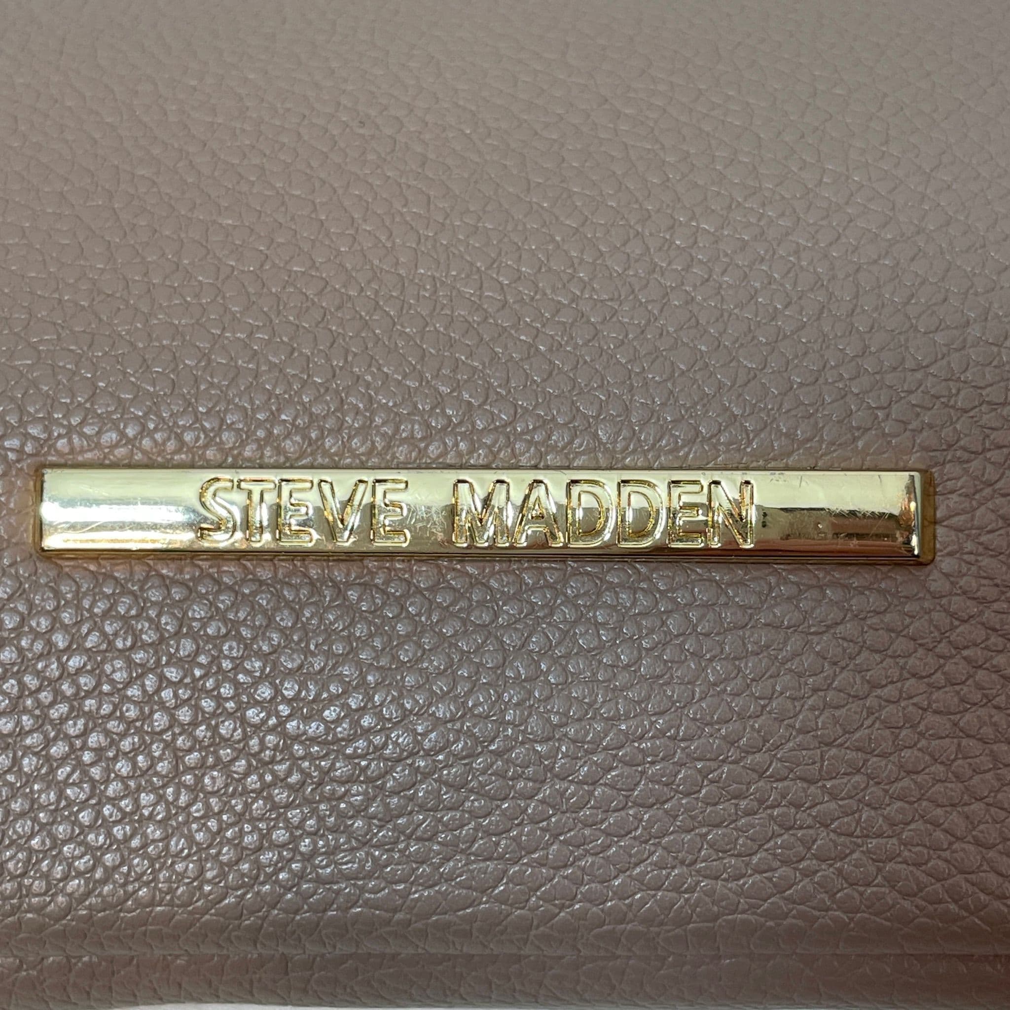 Steve Madden Taupe Double-Zip Wristlet - Thumbnail 2