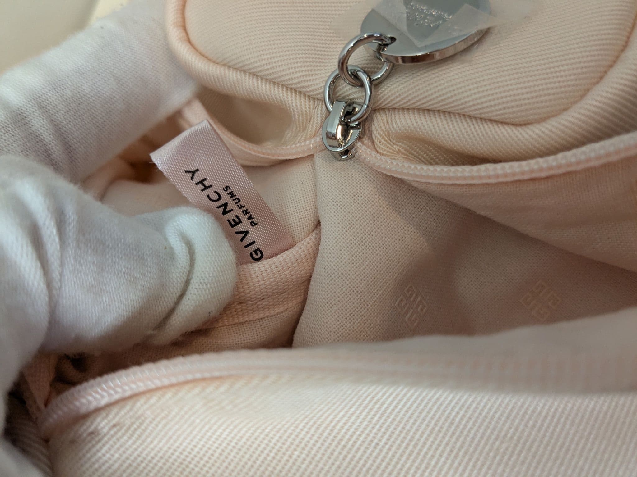 Givenchy Blush Pink Embroidered Logo Cosmetic / Makeup Pouch - Thumbnail 7