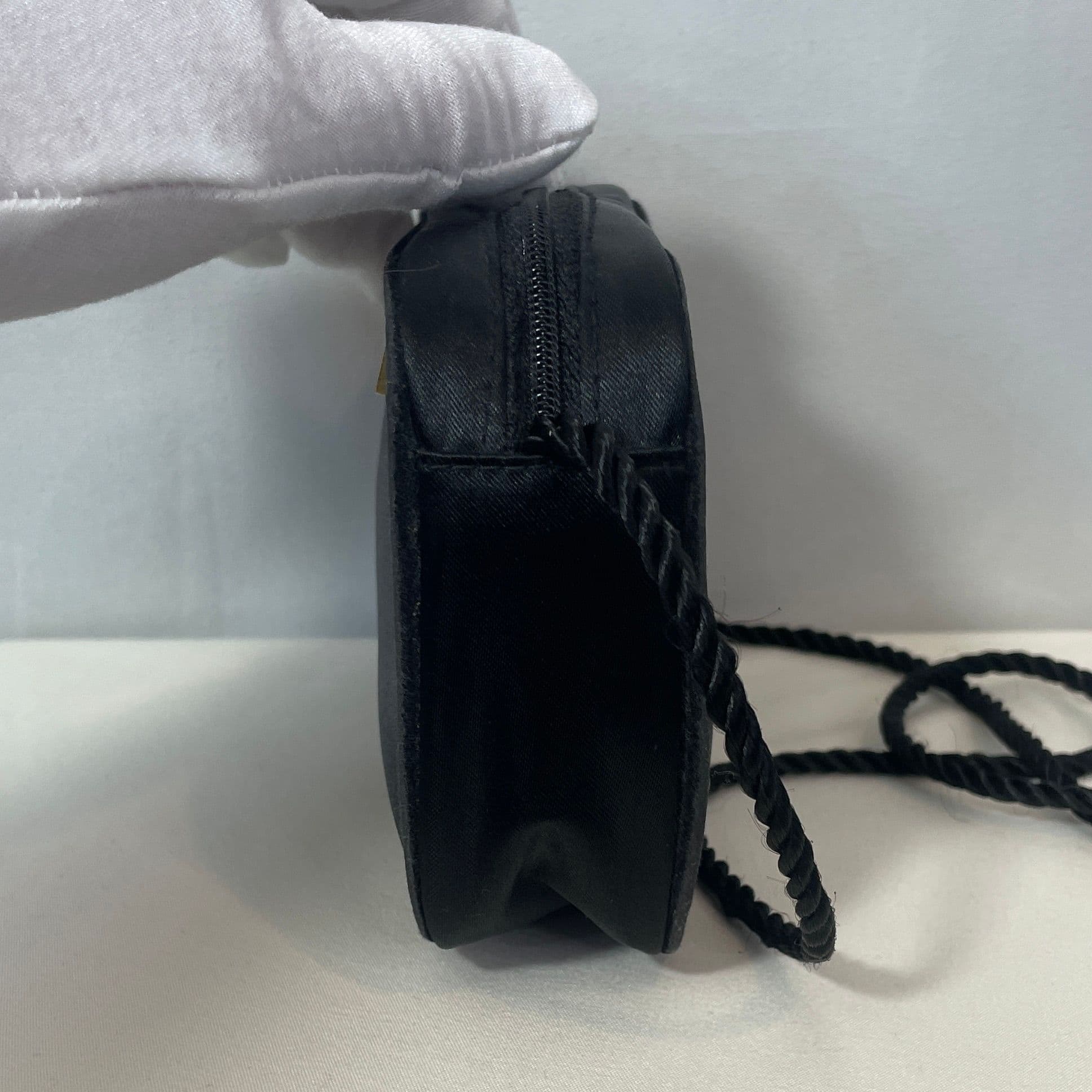 Givenchy Black Nylon Crossbody Bag with Gold Logo Plaque - Thumbnail 4