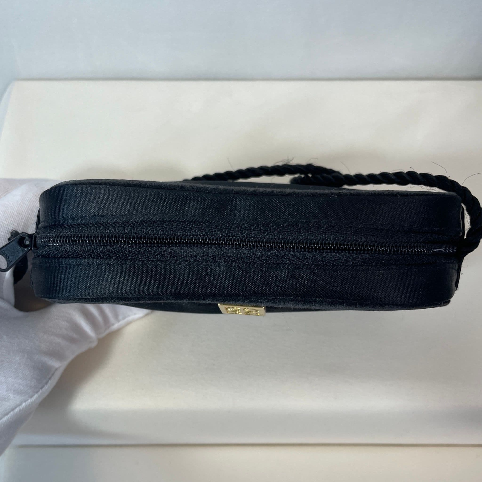 Givenchy Black Nylon Crossbody Bag with Gold Logo Plaque - Thumbnail 5