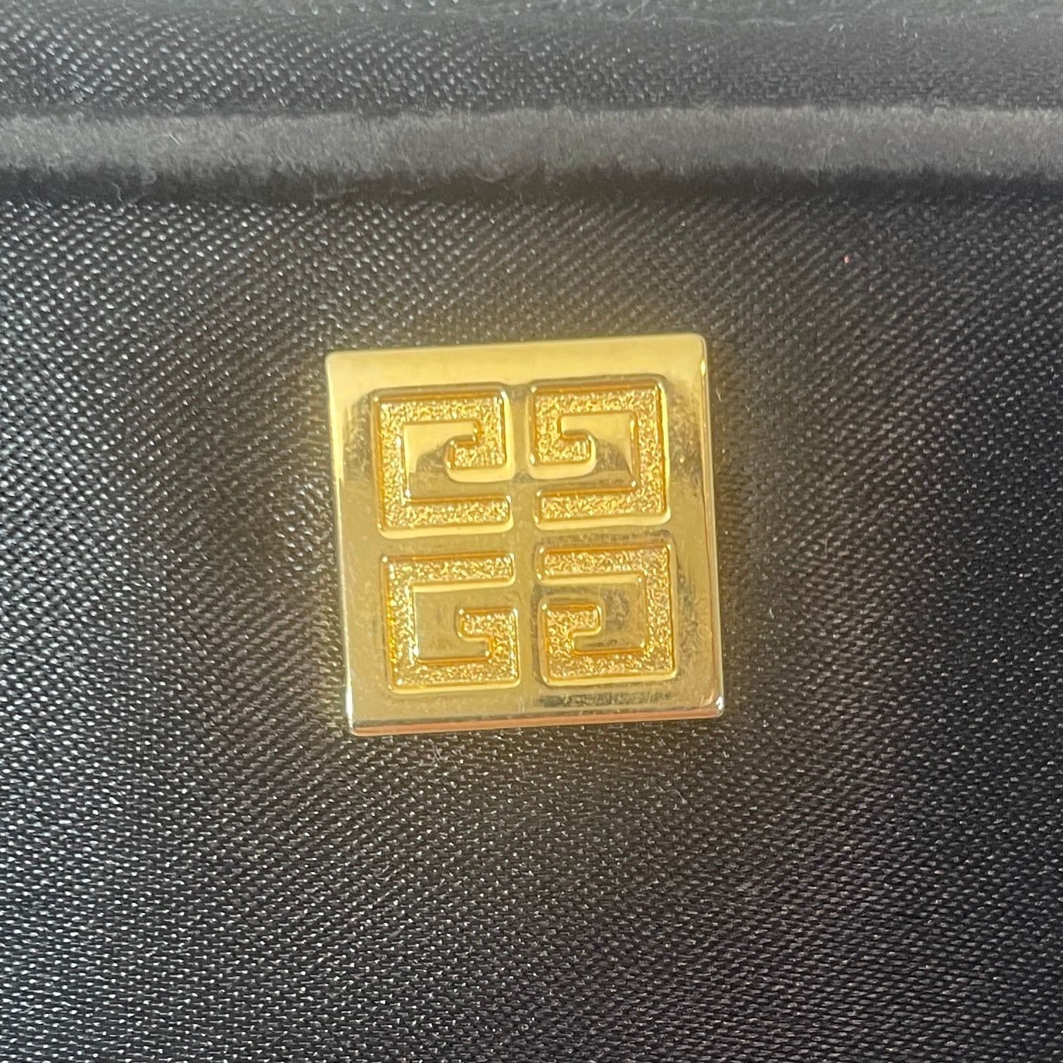 Givenchy Black Nylon Crossbody Bag with Gold Logo Plaque - Thumbnail 2