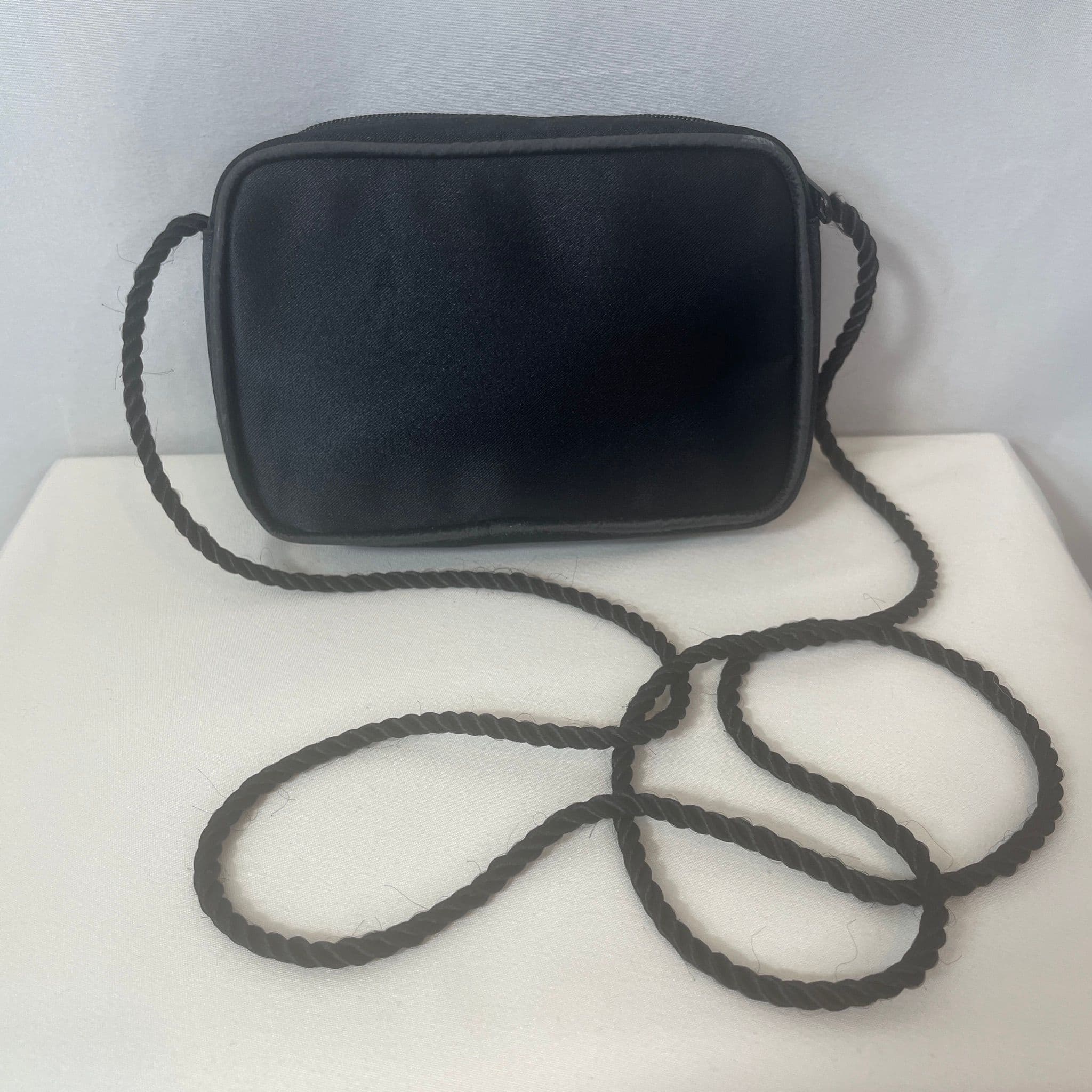 Givenchy Black Nylon Crossbody Bag with Gold Logo Plaque - Thumbnail 3