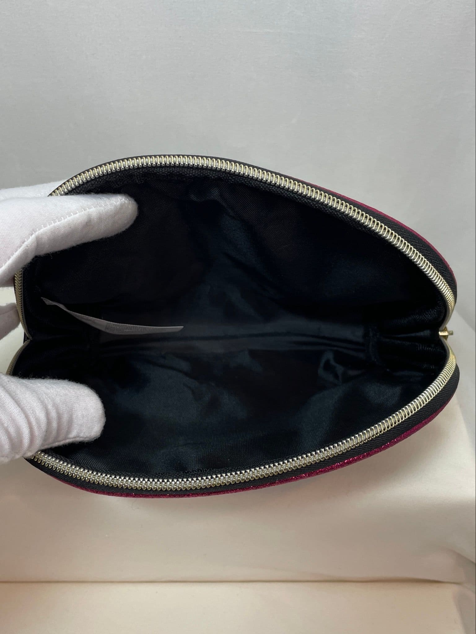 Juicy Couture Black Glossy Faux Leather Clutch / Cosmetics Pouch - Thumbnail 7