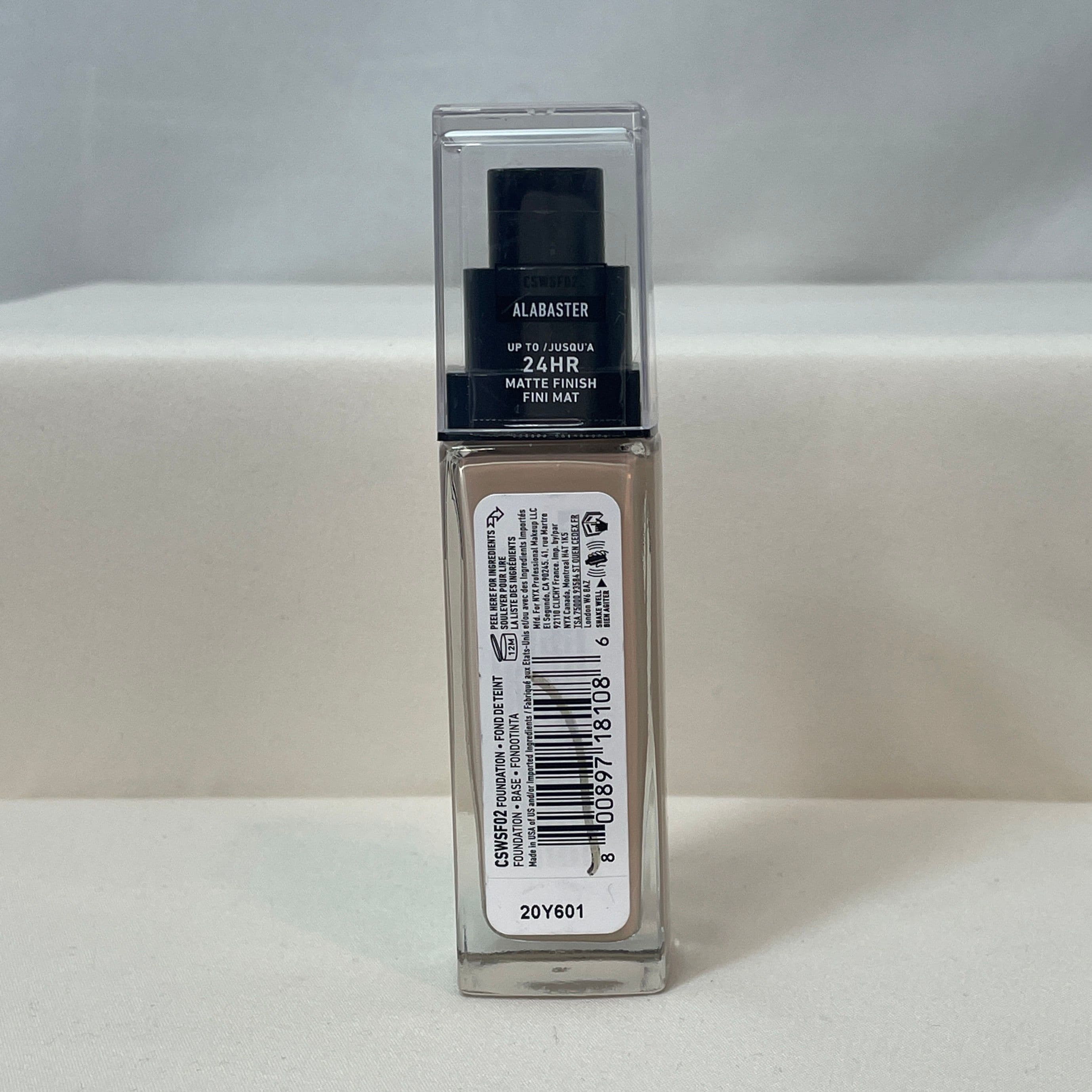 NYX Can’t Stop Won’t Stop Full Coverage Foundation – Alabaster (Warm Light) - Thumbnail 2