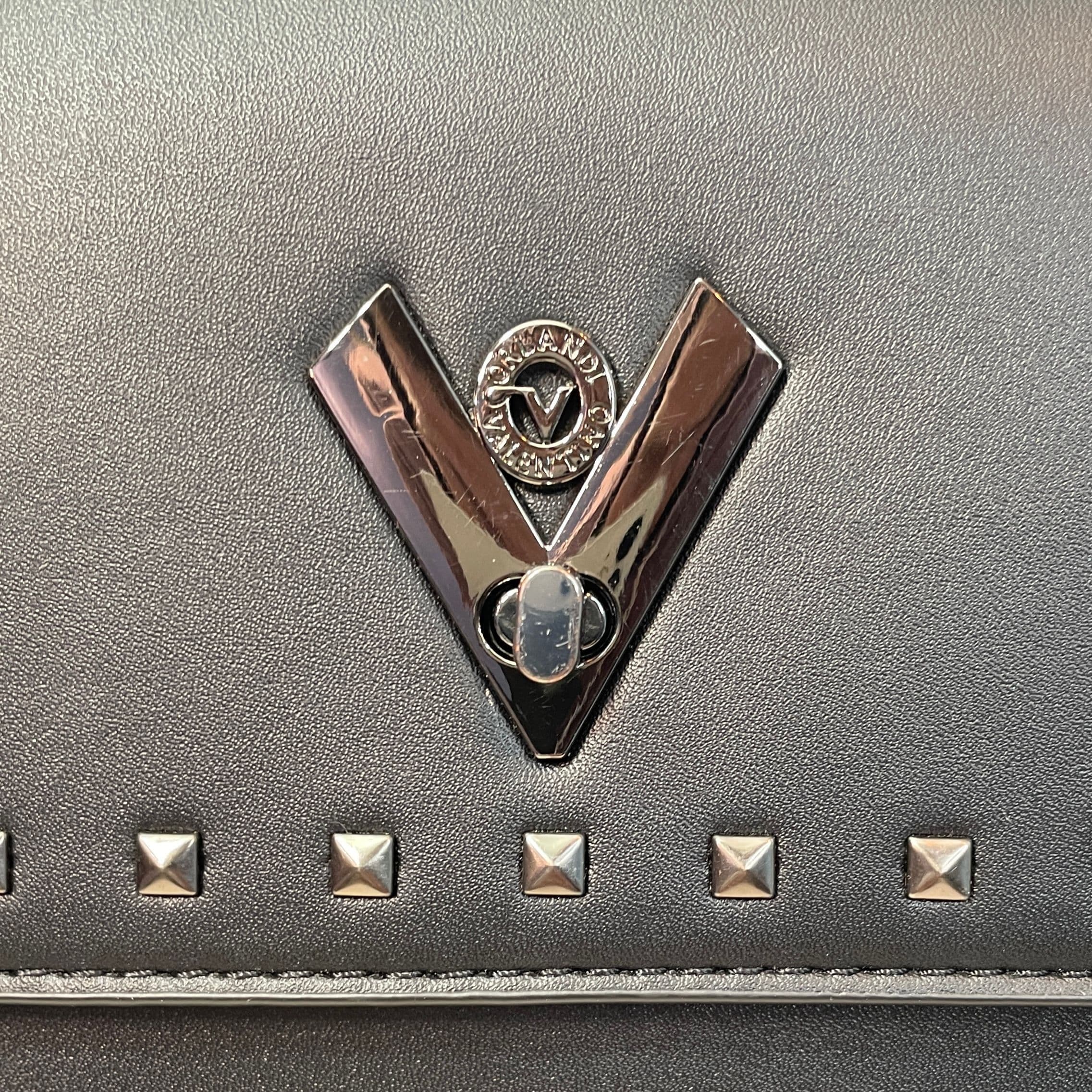 Valentino Orlandi Black Studded Crossbody Handbag Bag + Coin Pouch - Thumbnail 2