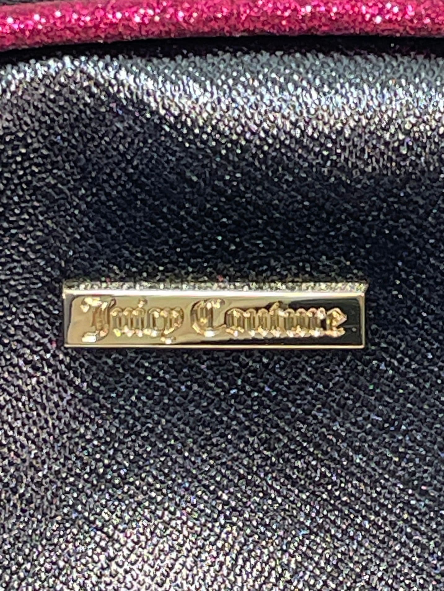 Juicy Couture Black Glossy Faux Leather Clutch / Cosmetics Pouch - Thumbnail 2