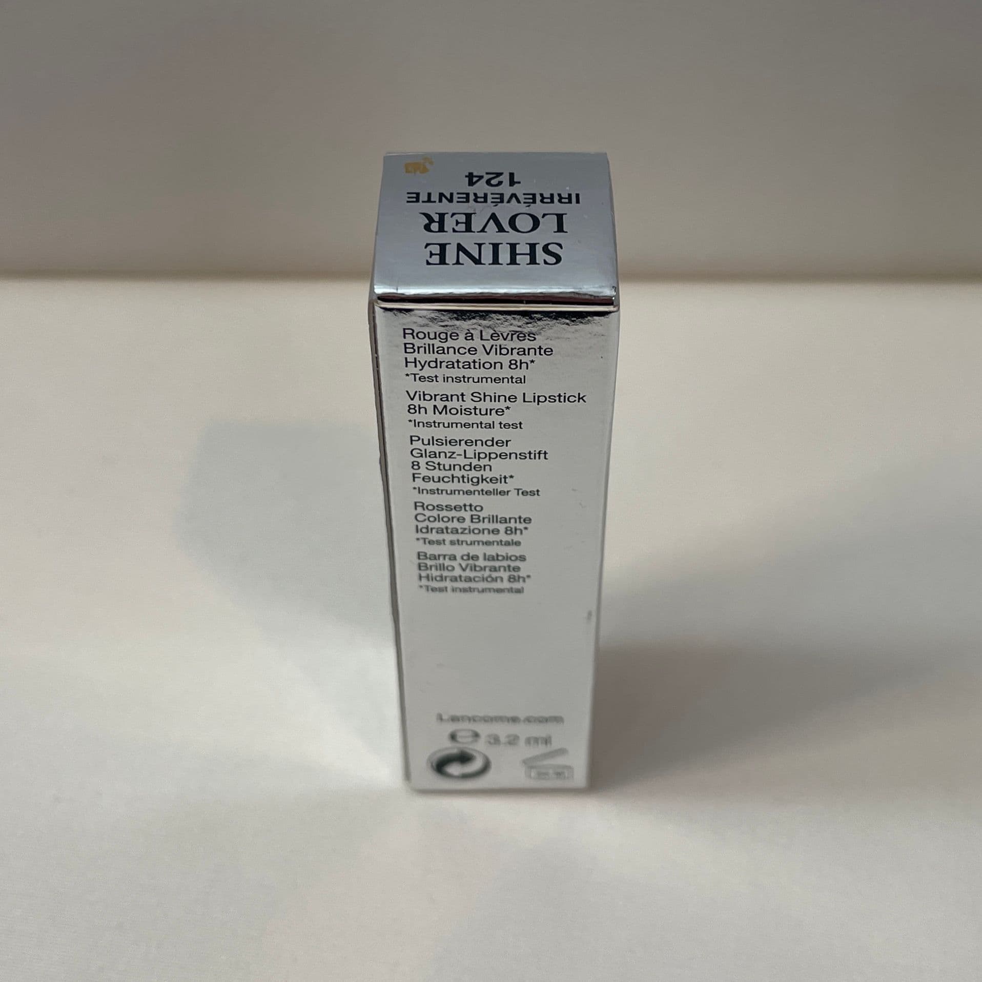 Lancôme Shine Lover Lipstick — Irrévérente 124 (Bright Coral) - Thumbnail 4