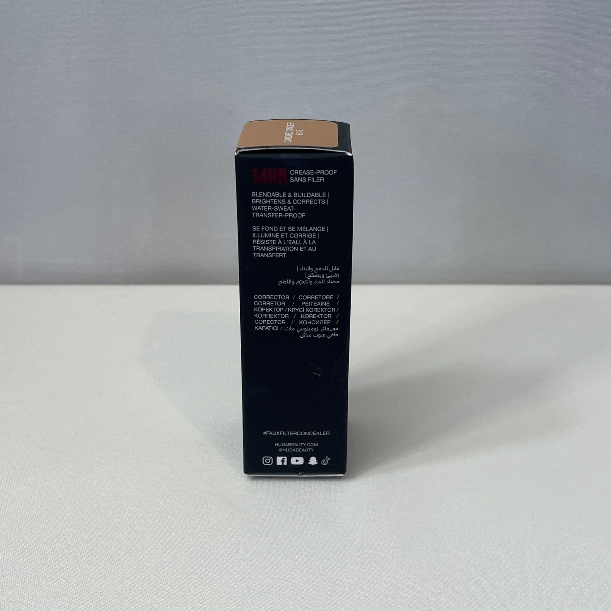 Huda Beauty #FauxFilter Luminous Matte Concealer — Candied Ginger (Golden Tan) - Thumbnail 4